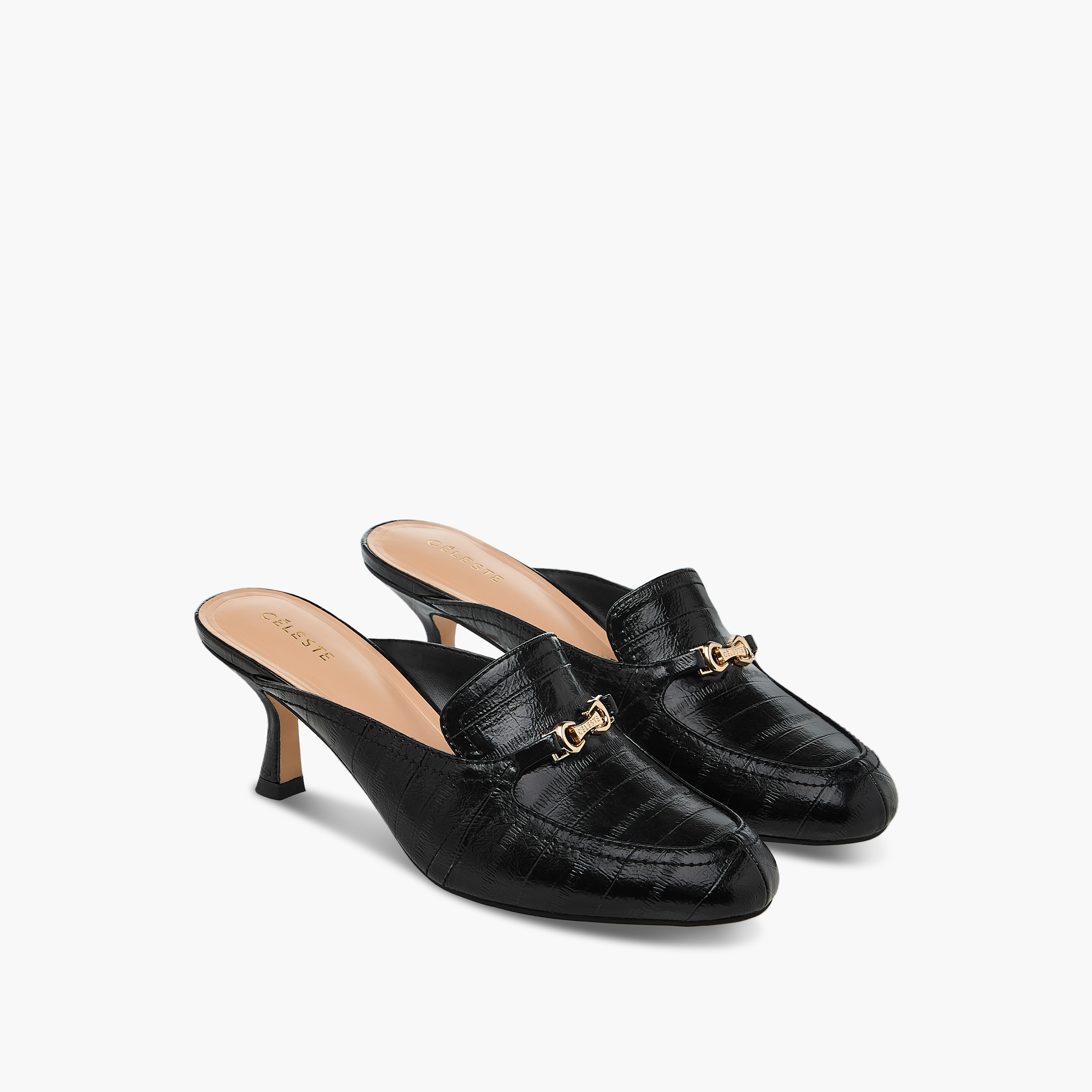 Celeste Women's Metal Accent Slip-On Mules with Kitten Heels-women-shoes-heels-image-6