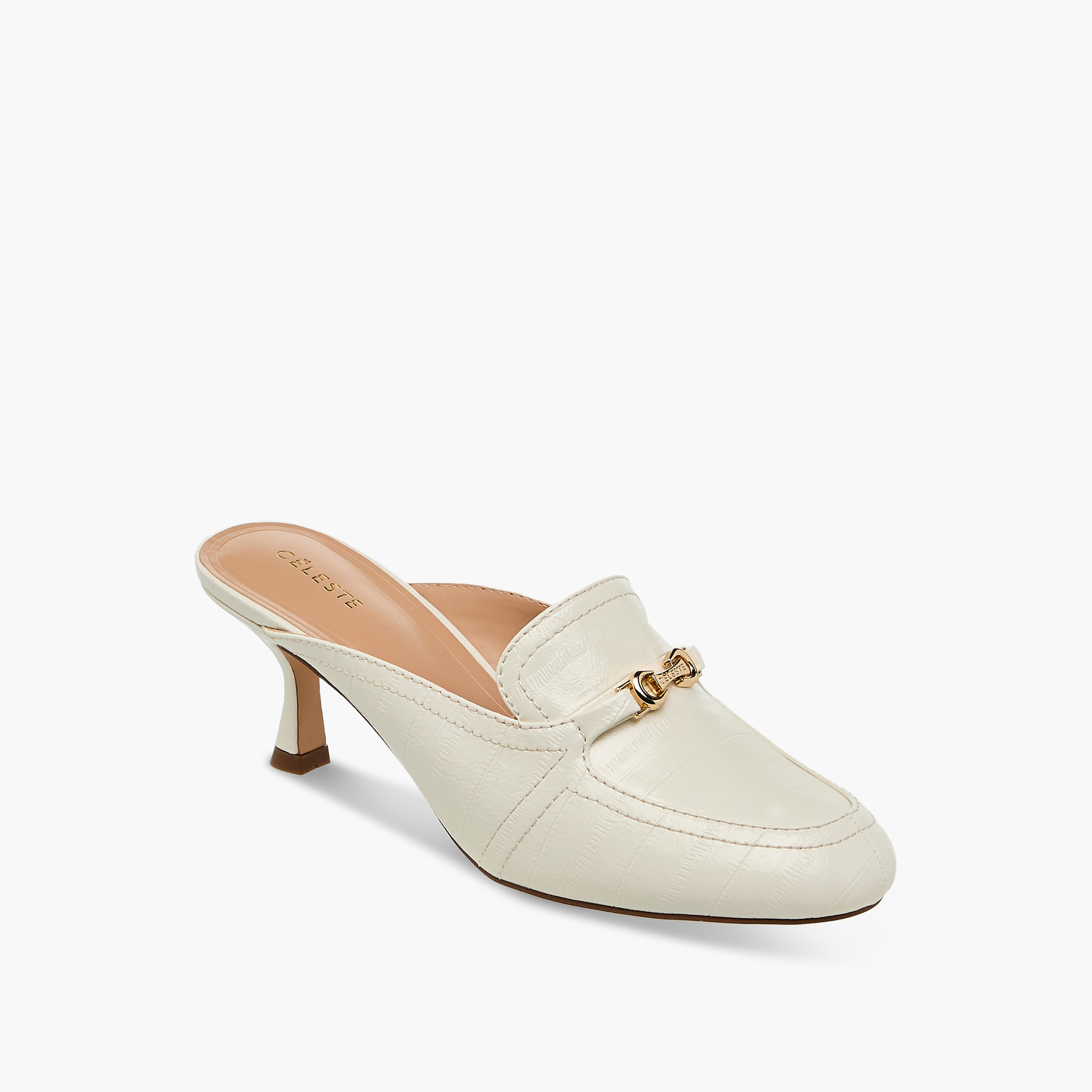 Celeste Women's Metal Accent Slip-On Mules with Kitten Heels-women-shoes-heels-image-2