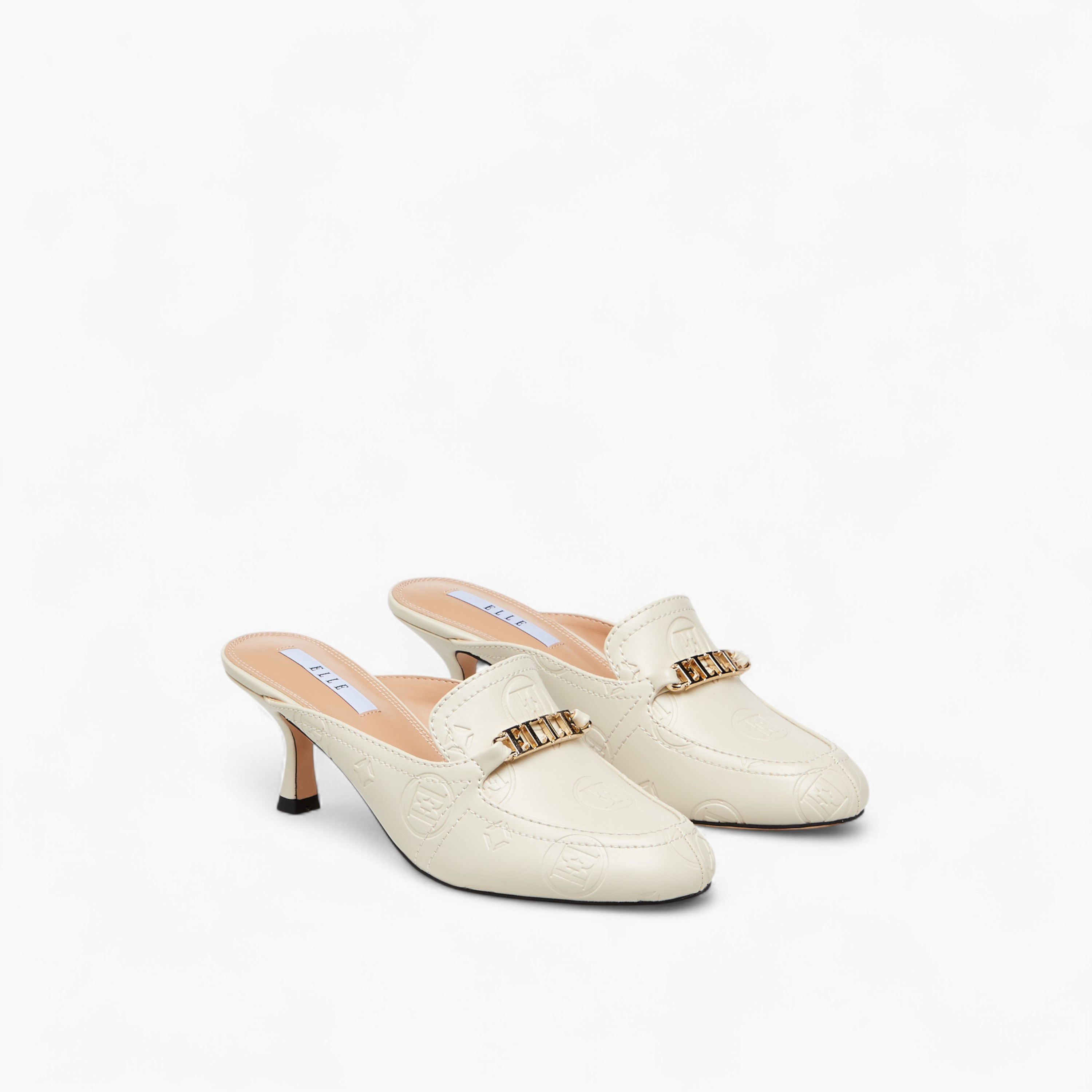حذاء ميول بنقوش مونوجرام وكعب صغير من إيل-women-shoes-heels-image-6
