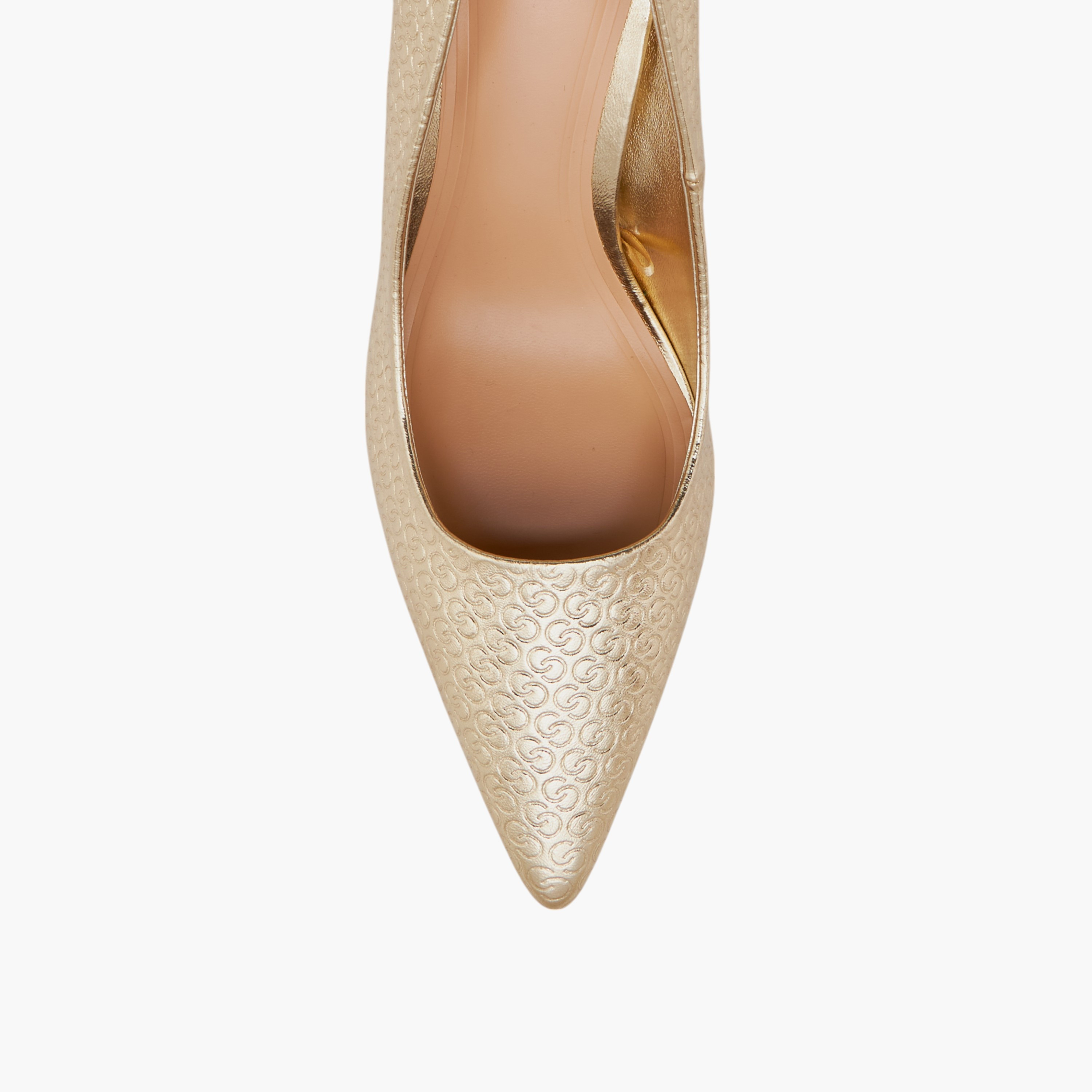 Celeste Women's Monogram Textured Slip-On Pumps with Stiletto Heels-women-shoes-heels-image-4