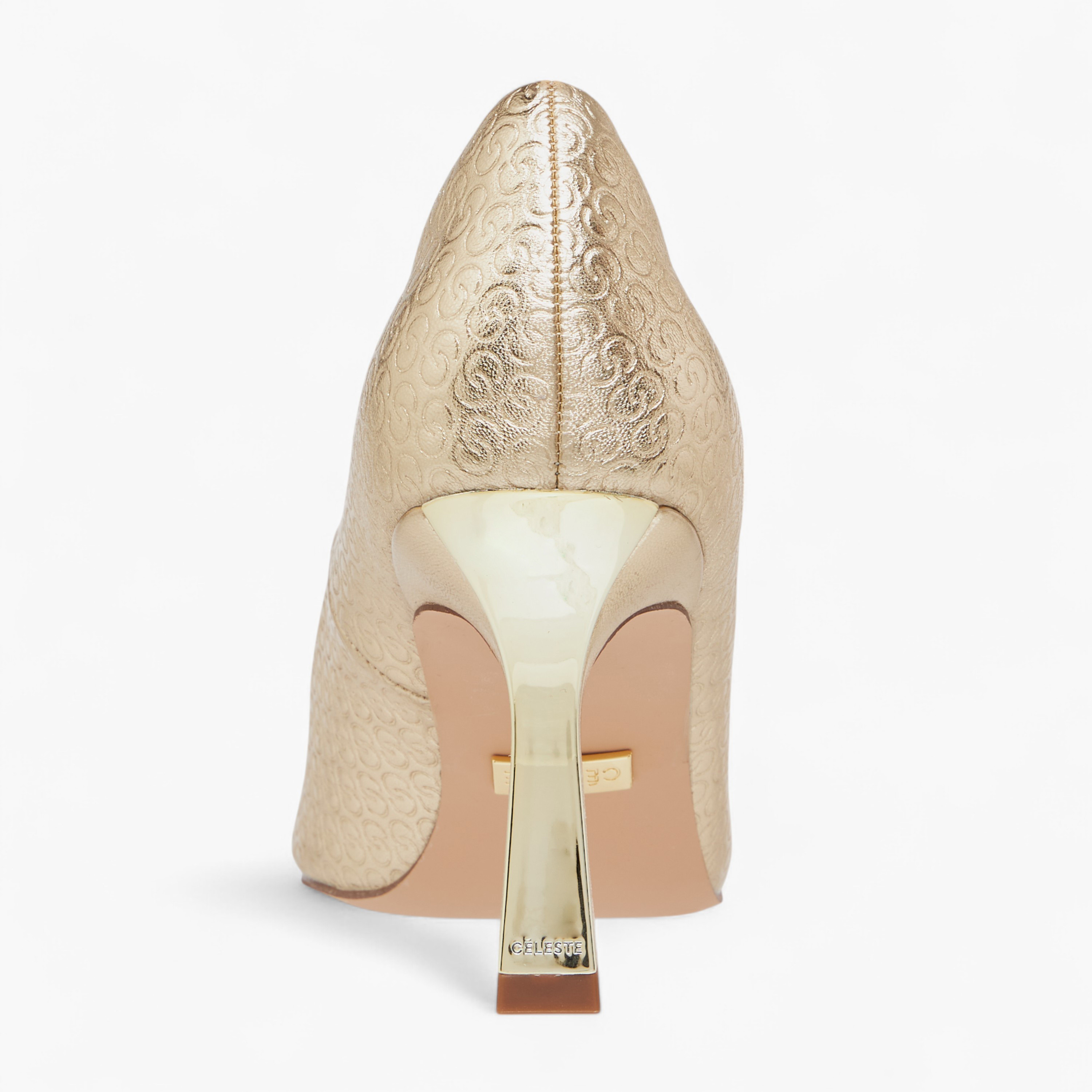 Celeste Women's Monogram Textured Slip-On Pumps with Stiletto Heels-women-shoes-heels-image-5