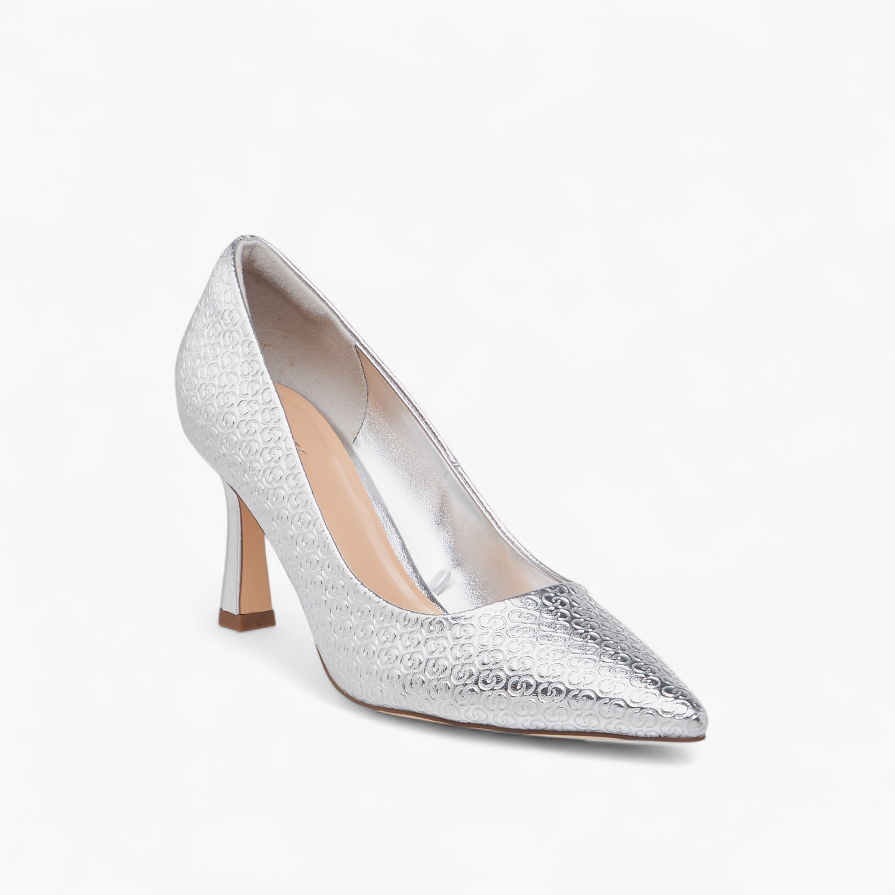Celeste Women's Monogram Textured Slip-On Pumps with Stiletto Heels-women-shoes-heels-image-2
