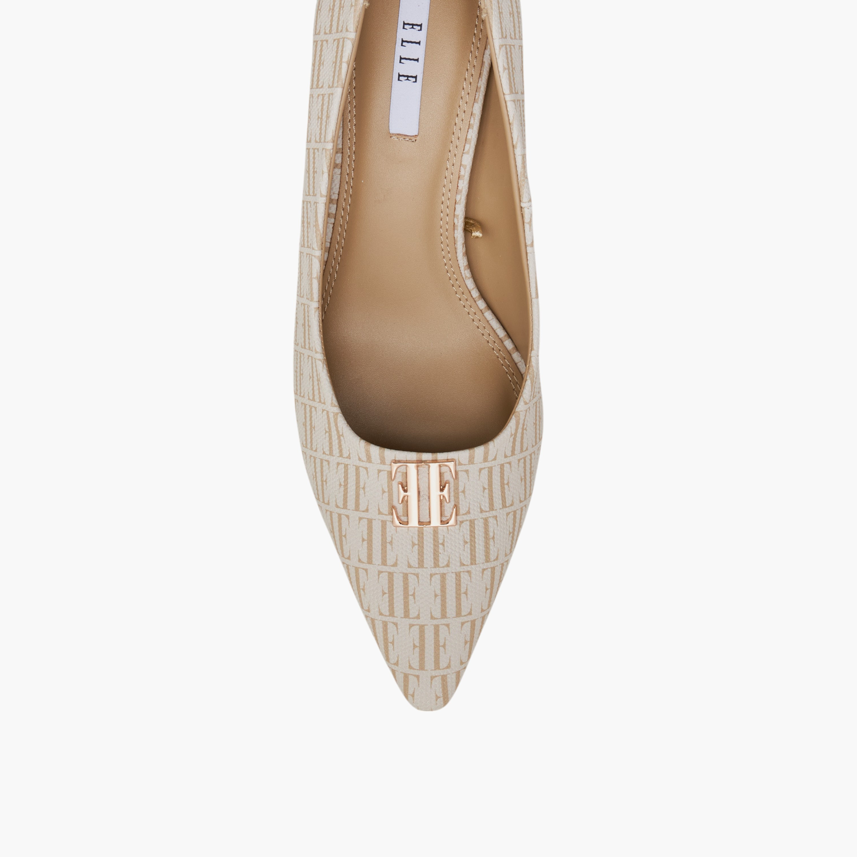 Elle Women's Monogram Print Slip-On Pumps with Kitten Heels-women-shoes-heels-image-5