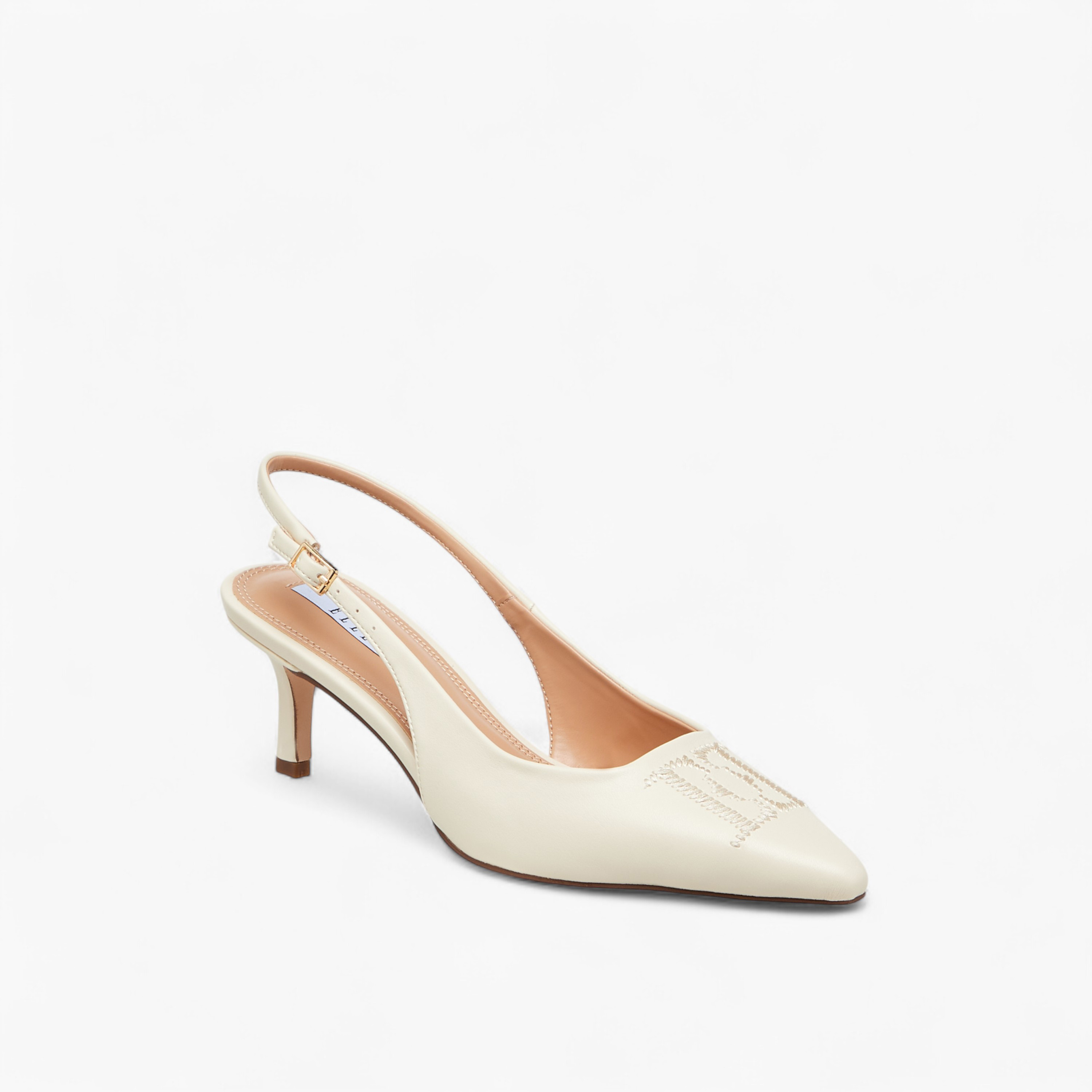 Elle Women's Pointed Toe Shoes with Stiletto Heels and Buckle Closure-women-shoes-heels-image-2