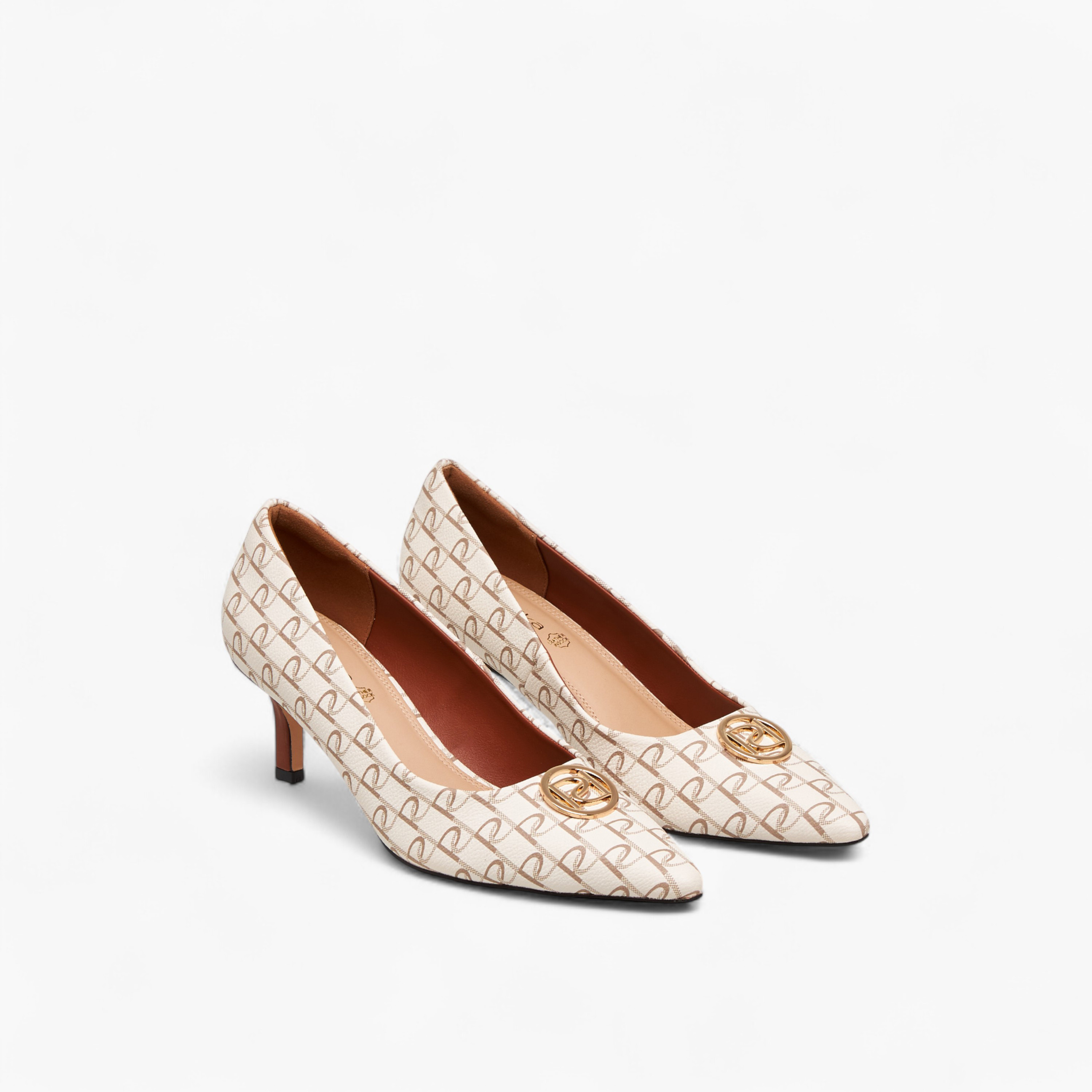 حذاء بومب بطبعات مونوجرام سهل الارتداء بكعب ستيليتو من بابريكا-women-shoes-heels-image-1