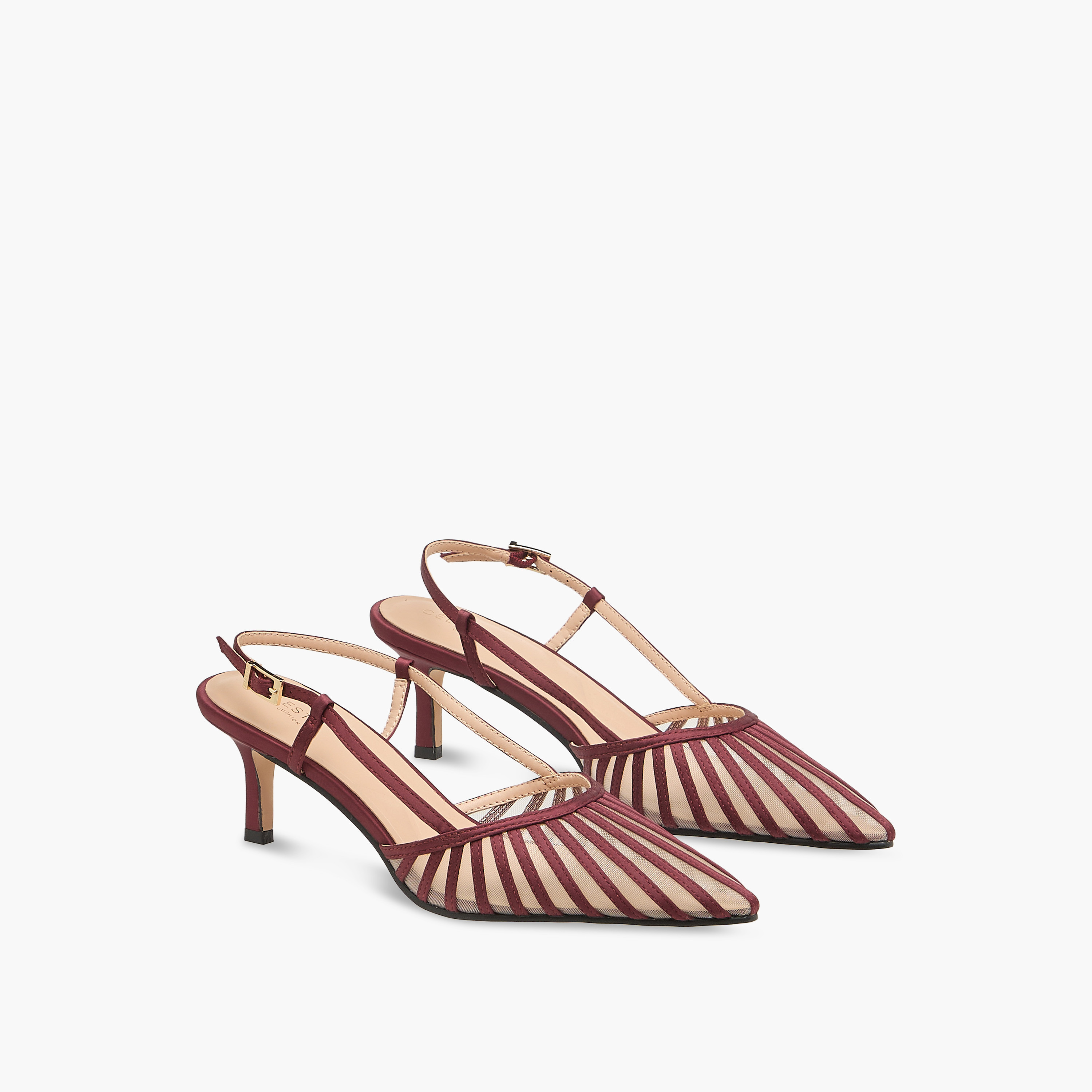 حذاء مقلم بكعب صغير للنساء من سيليست-women-shoes-heels-image-1
