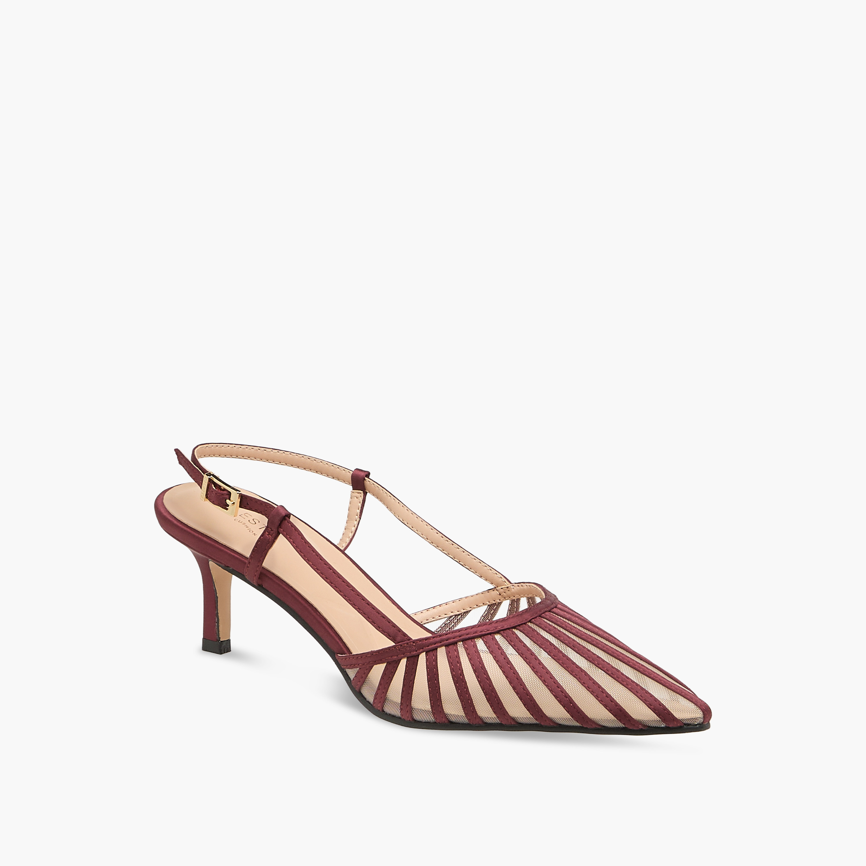 حذاء مقلم بكعب صغير للنساء من سيليست-women-shoes-heels-image-2