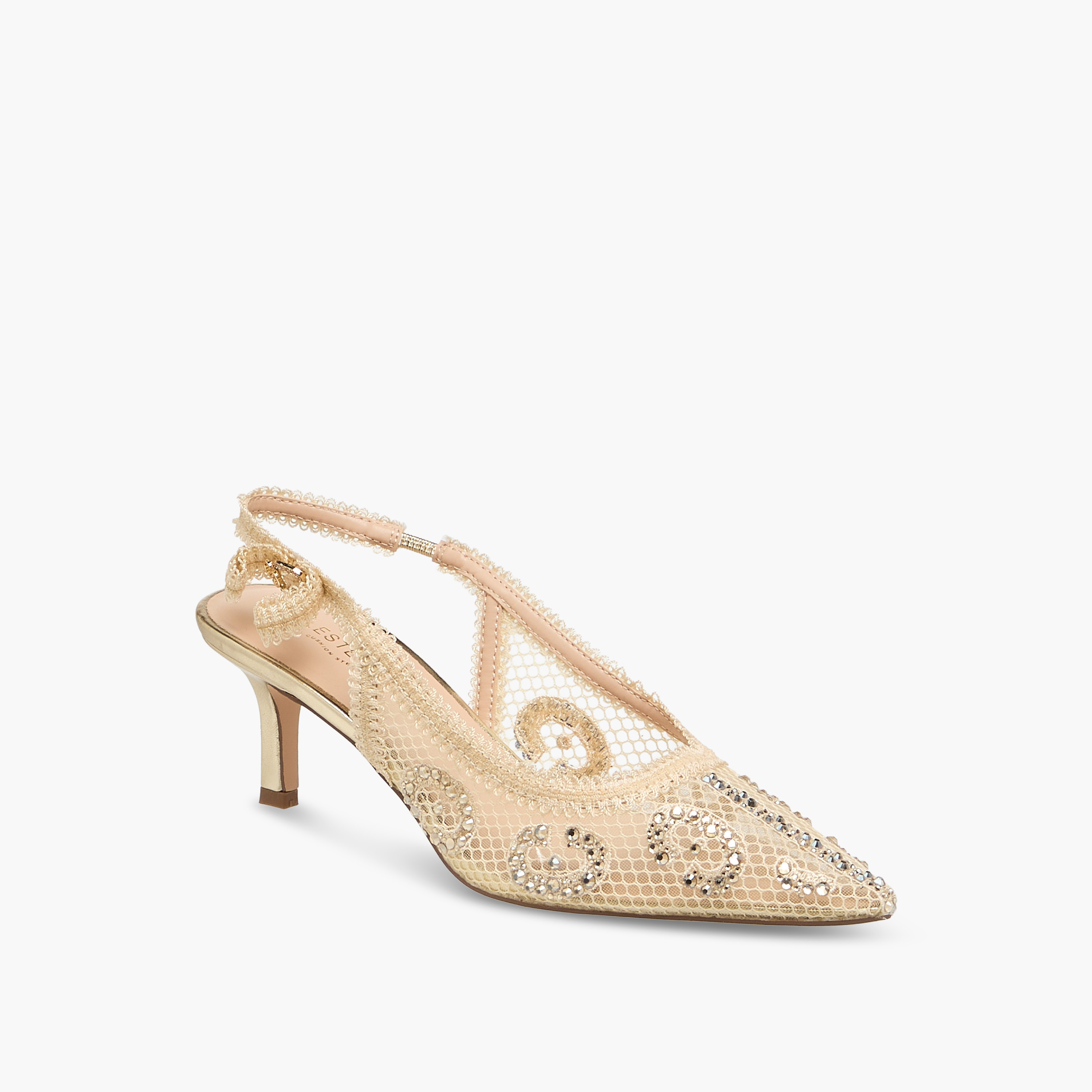 حذاء مزين بكعب صغير وحزام خلفي للنساء من سيليست-women-shoes-heels-image-2