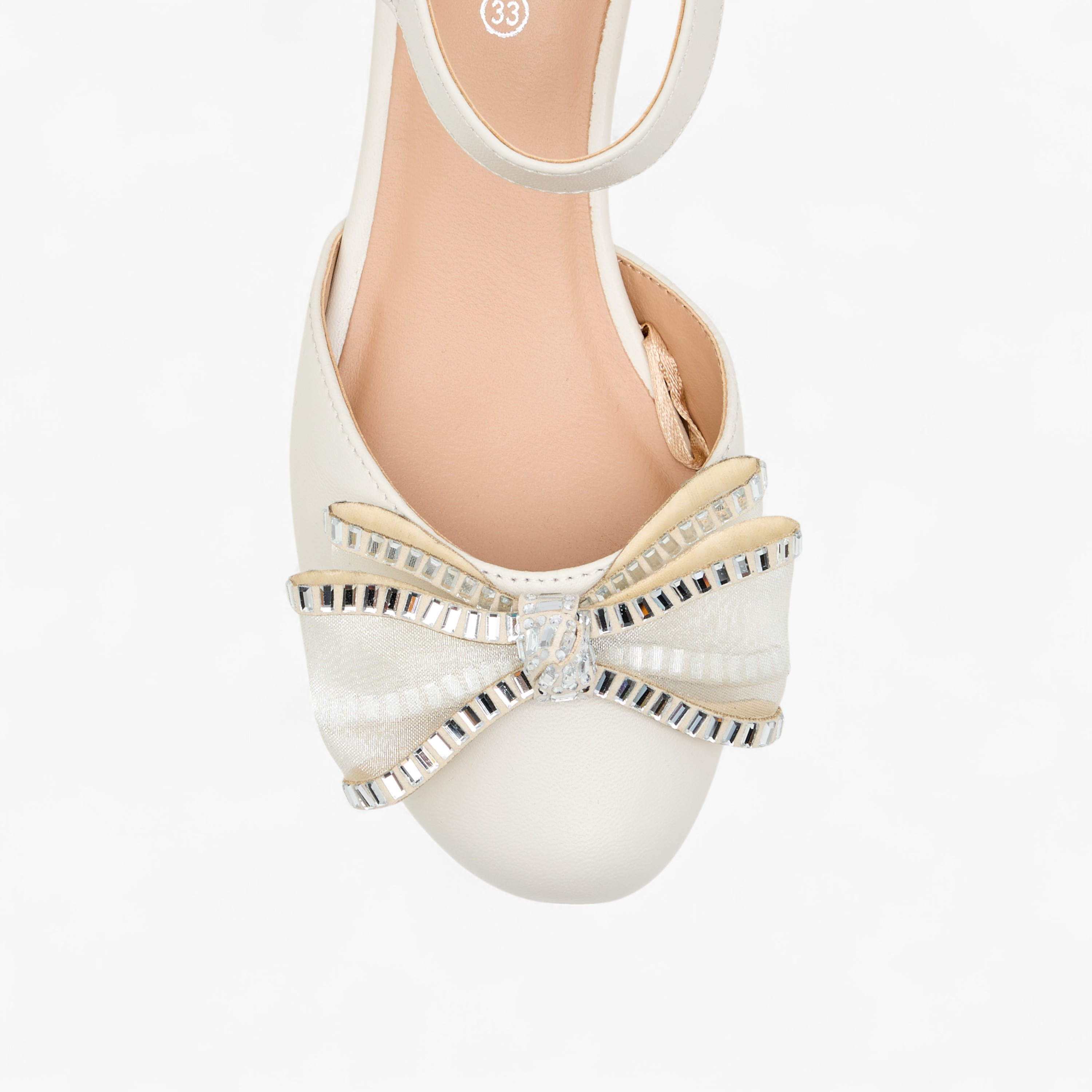 Pablosky Girls' Bow Embellished Sandals with Hook and Loop Closure-girls-shoes-sandals-image-4