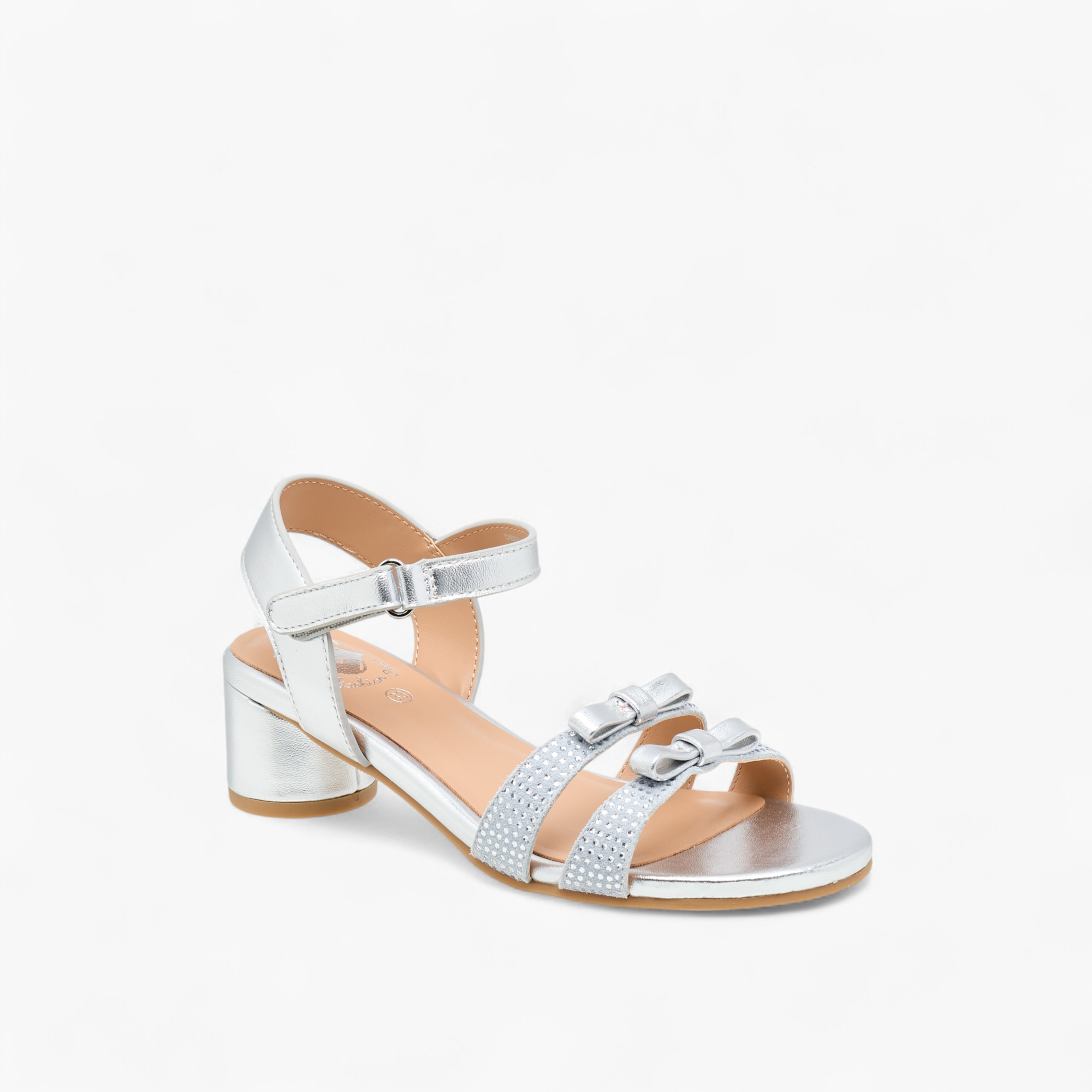 صندل بفيونكة وكعب سميك وشريط إغلاق لاصق للبنات من بابلوسكي-girls-shoes-sandals-image-2