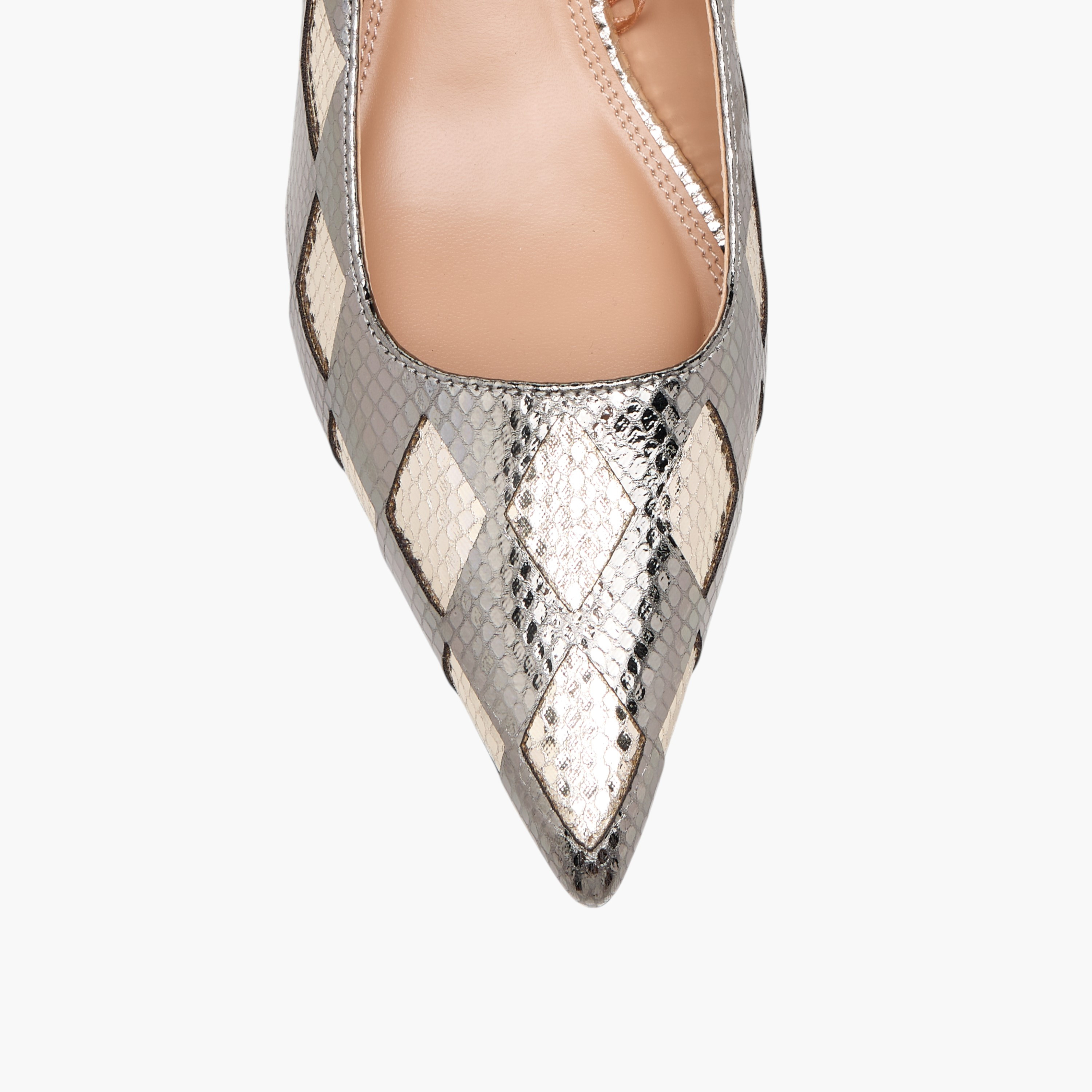Elle Women's Textured Pointed Toe Pumps with Kitten Heels-women-shoes-heels-image-4