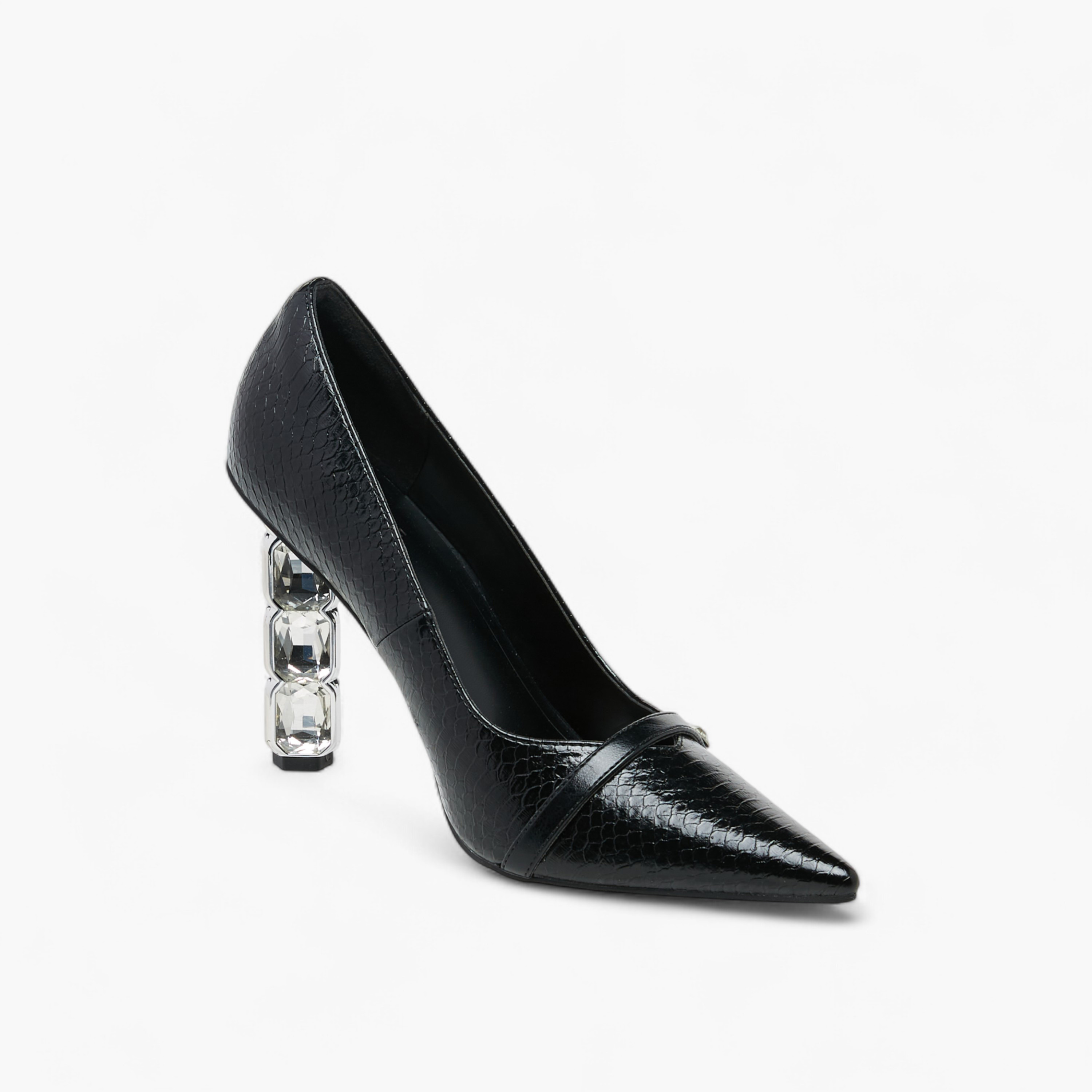 حذاء بومب سهل الارتداء بمقدمة مدببة  وكعب رفيع-women-shoes-heels-image-2