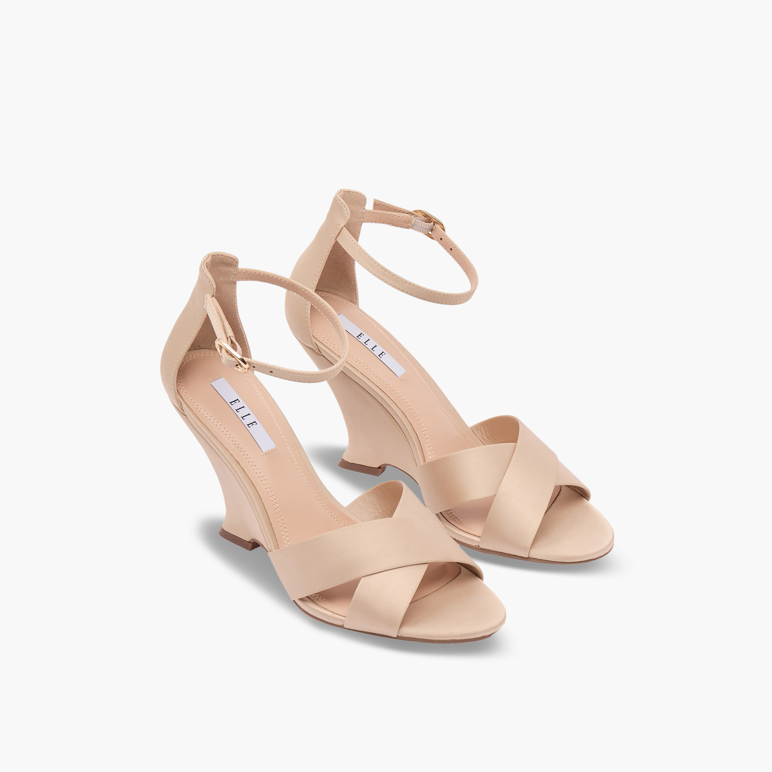 Elle Women Cross Strap Wedge Heel Sandals-women-shoes-sandals-heeled-image-1