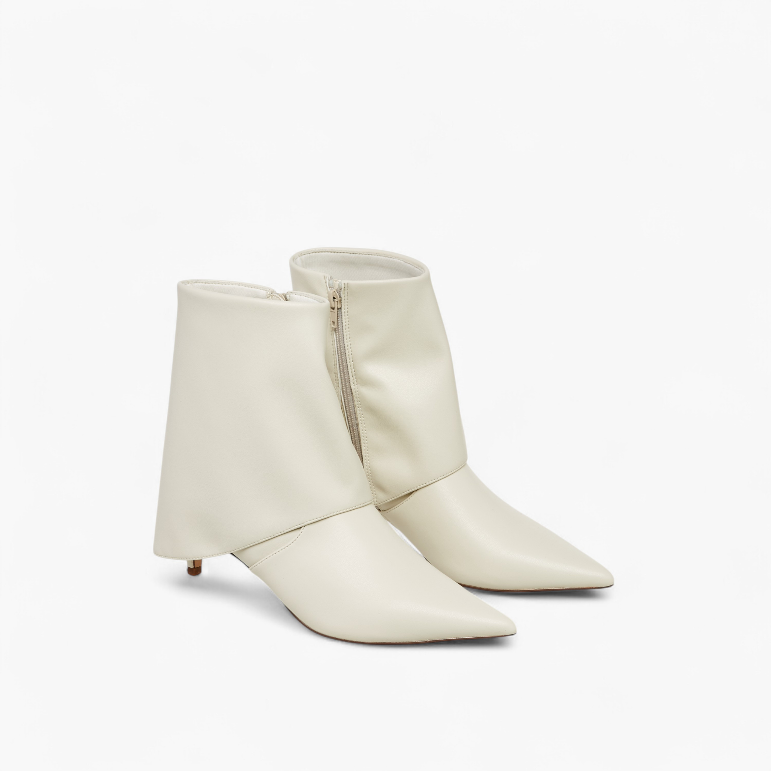 Celeste Women's Solid Ankle Boots with Zip Closure and Kitten Heels-women-shoes-boots-image-1