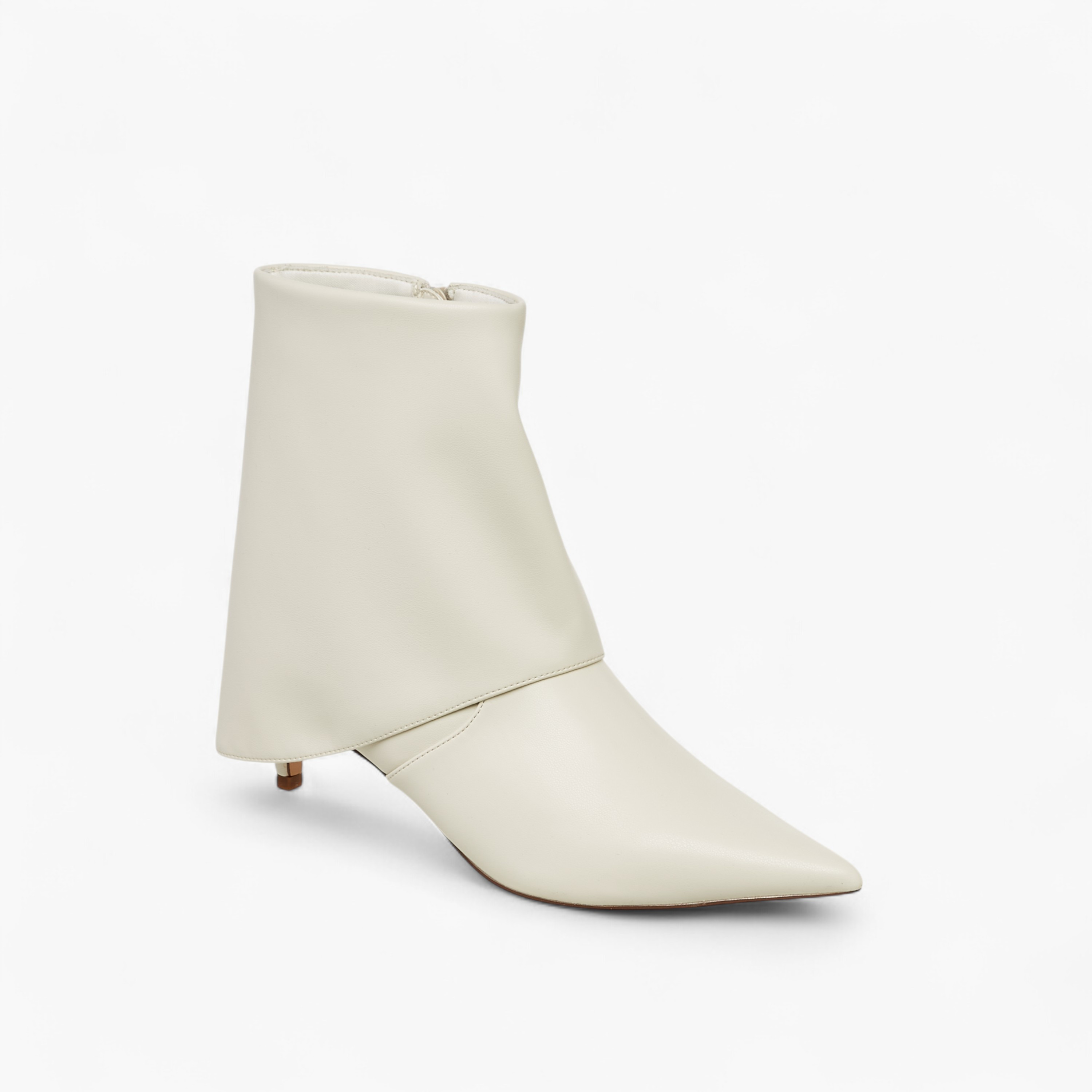 Celeste Women's Solid Ankle Boots with Zip Closure and Kitten Heels-women-shoes-boots-image-2