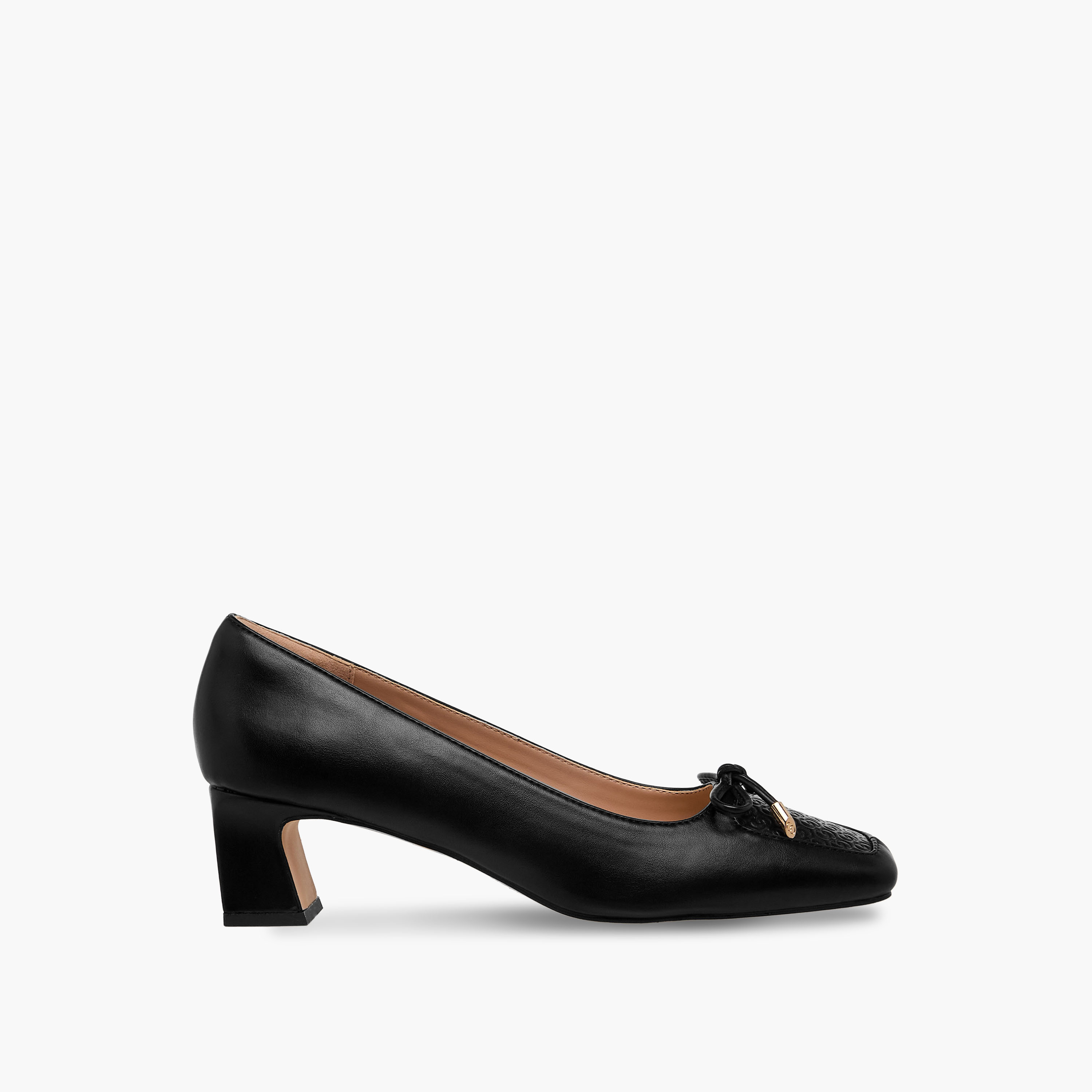 Celeste Women Logo Embossed Block Heel Pumps-women-shoes-heels-image-3