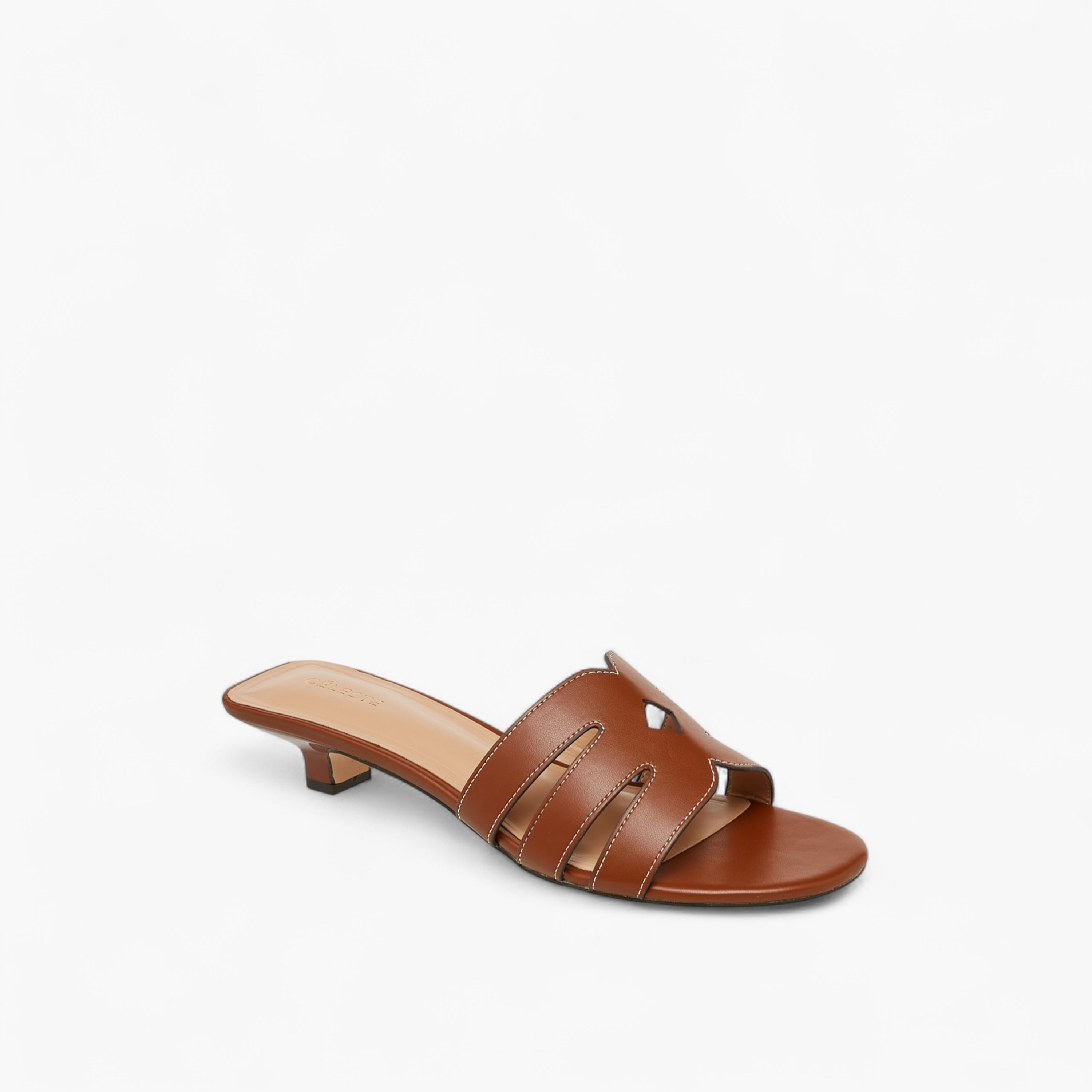 Celeste Women's Cutout Strap Slip-On Sandals with Kitten Heels-women-shoes-sandals-heeled-image-2