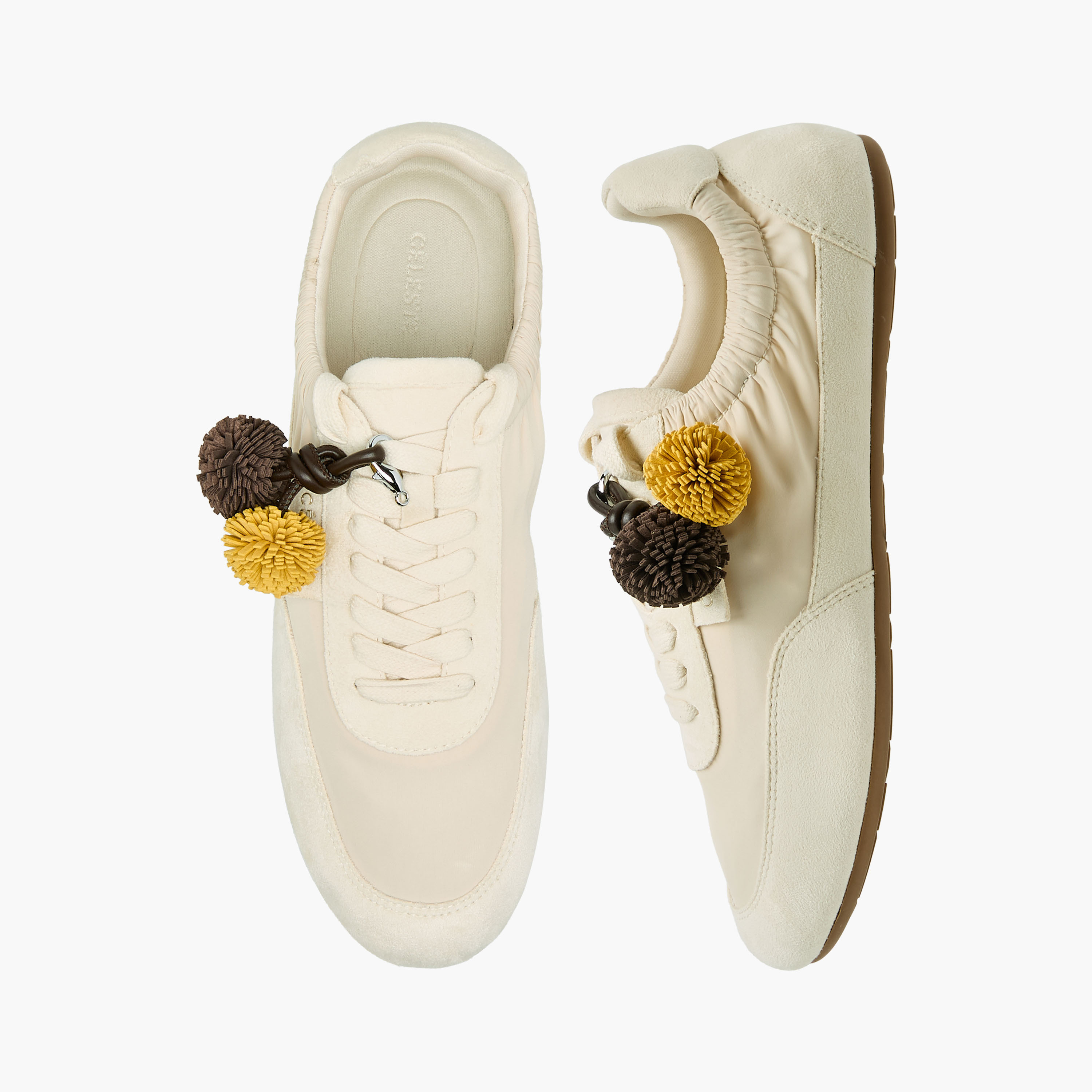 Celeste Women Pom-Pom Detail Ankle Sneakers-women-shoes-sneakers-image-1