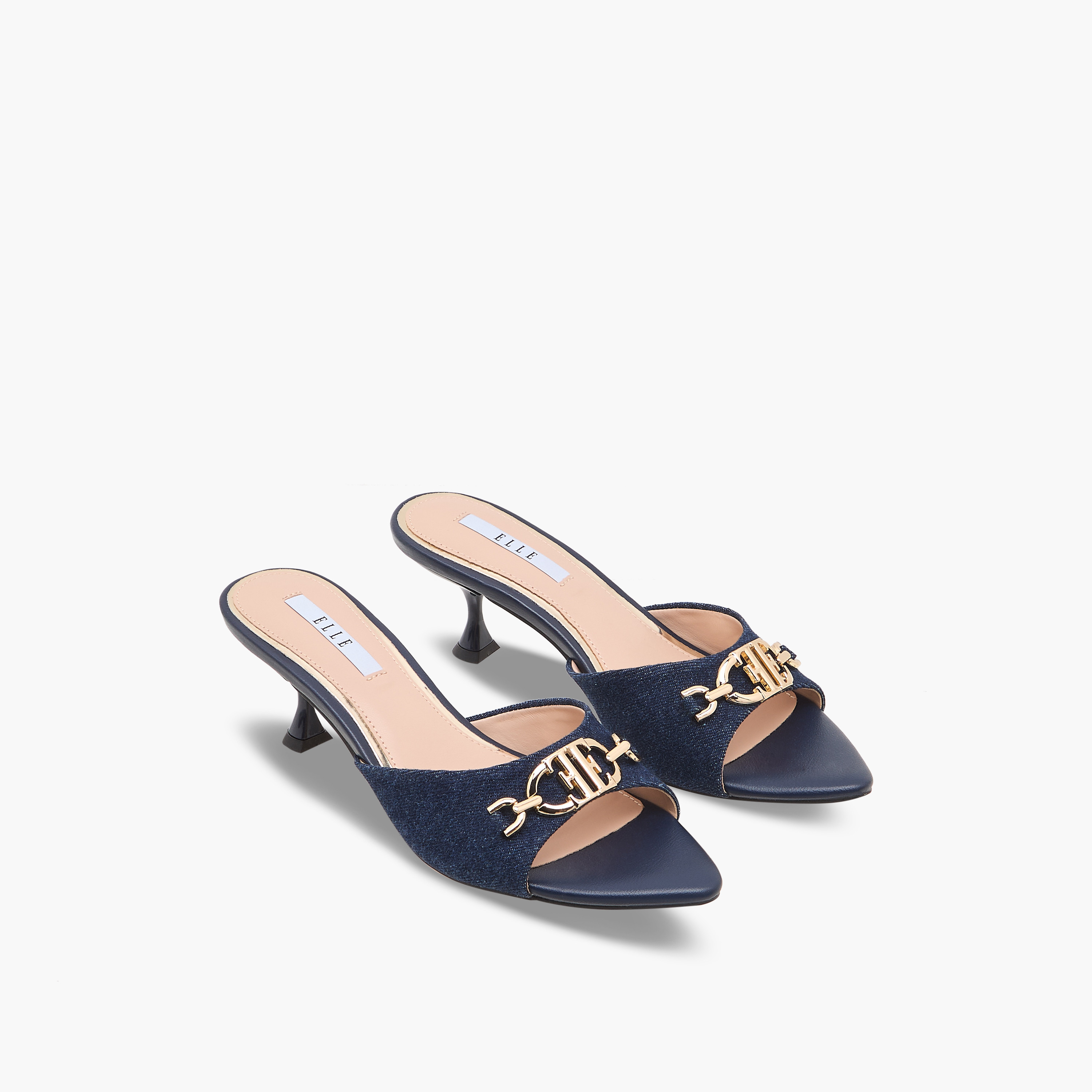 Elle Women Metal Accent Flared Heel Sandals-women-shoes-sandals-heeled-image-1