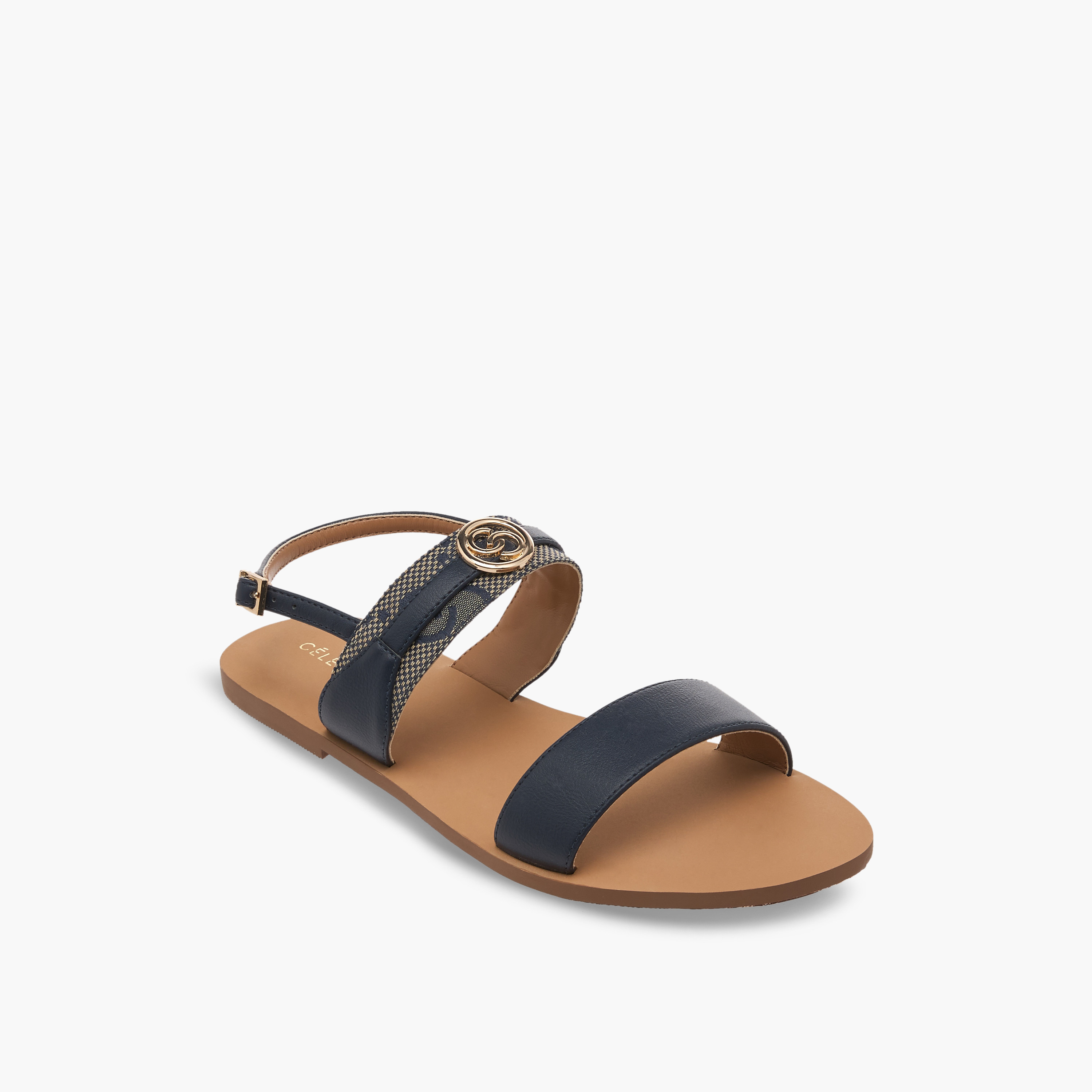 صندل بإبزيم إغلاق وطبعات للنساء من سيليست-women-shoes-flats-sandals-image-2