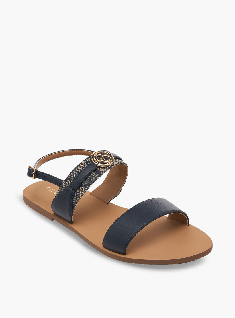 صندل بإبزيم إغلاق وطبعات للنساء من سيليست-women-shoes-flats-sandals-image-2