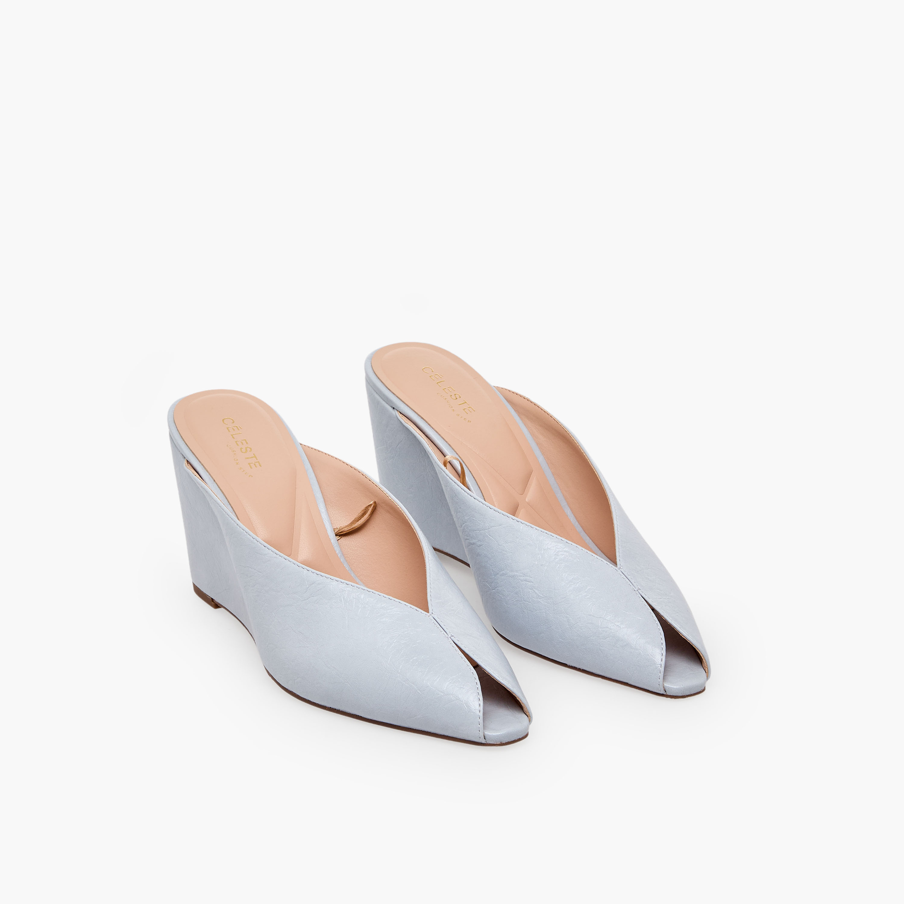 Celeste Women Crinkle Textured Wedge Heel Shoes-women-shoes-heels-image-1