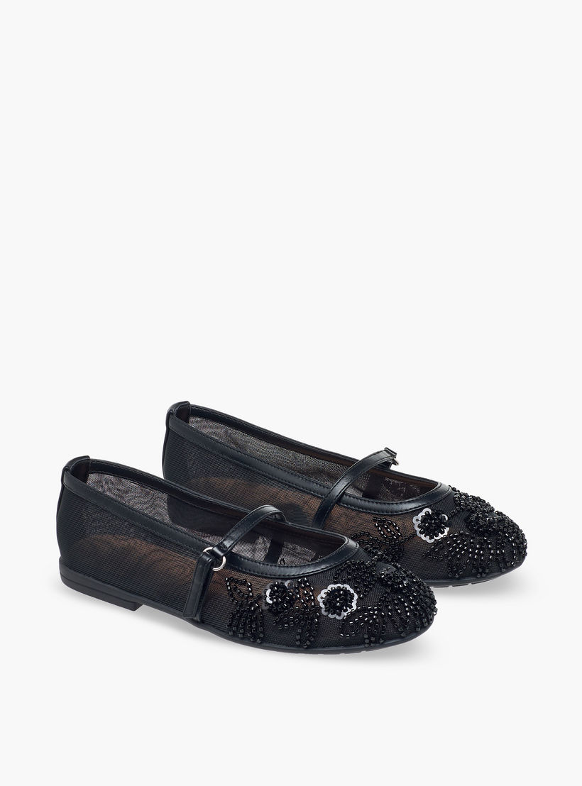 Celeste Girls Bead Embellished Mary Jane Shoes-girls-shoes-maryjanes-image-1
