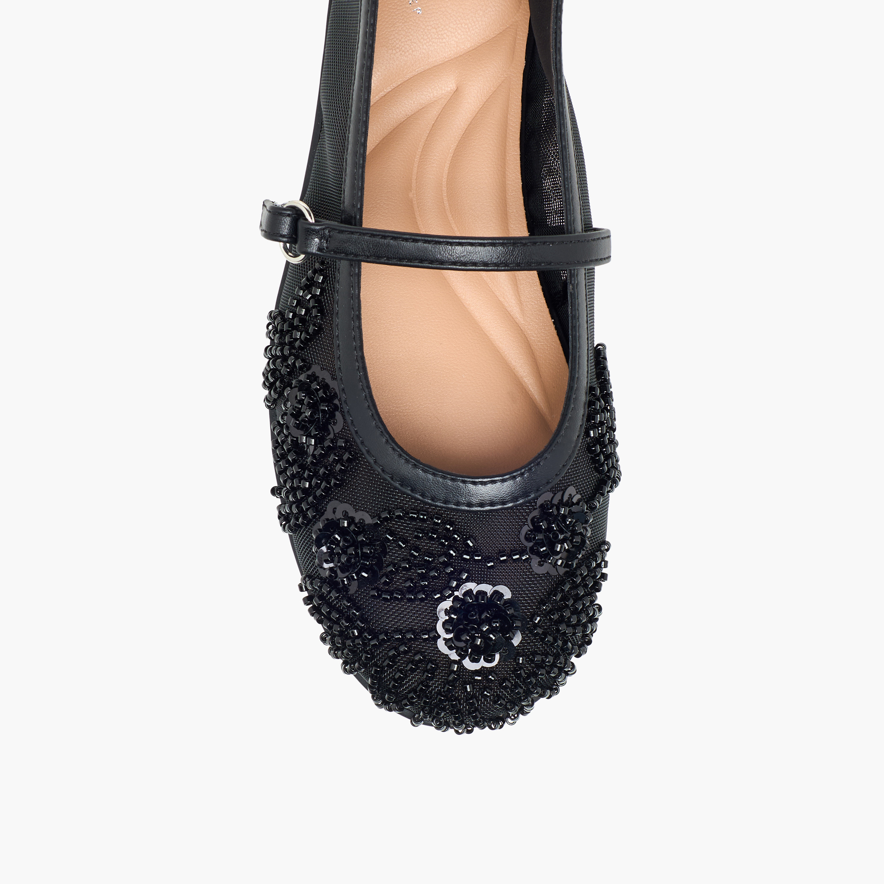Celeste Girls Bead Embellished Mary Jane Shoes-girls-shoes-maryjanes-image-4
