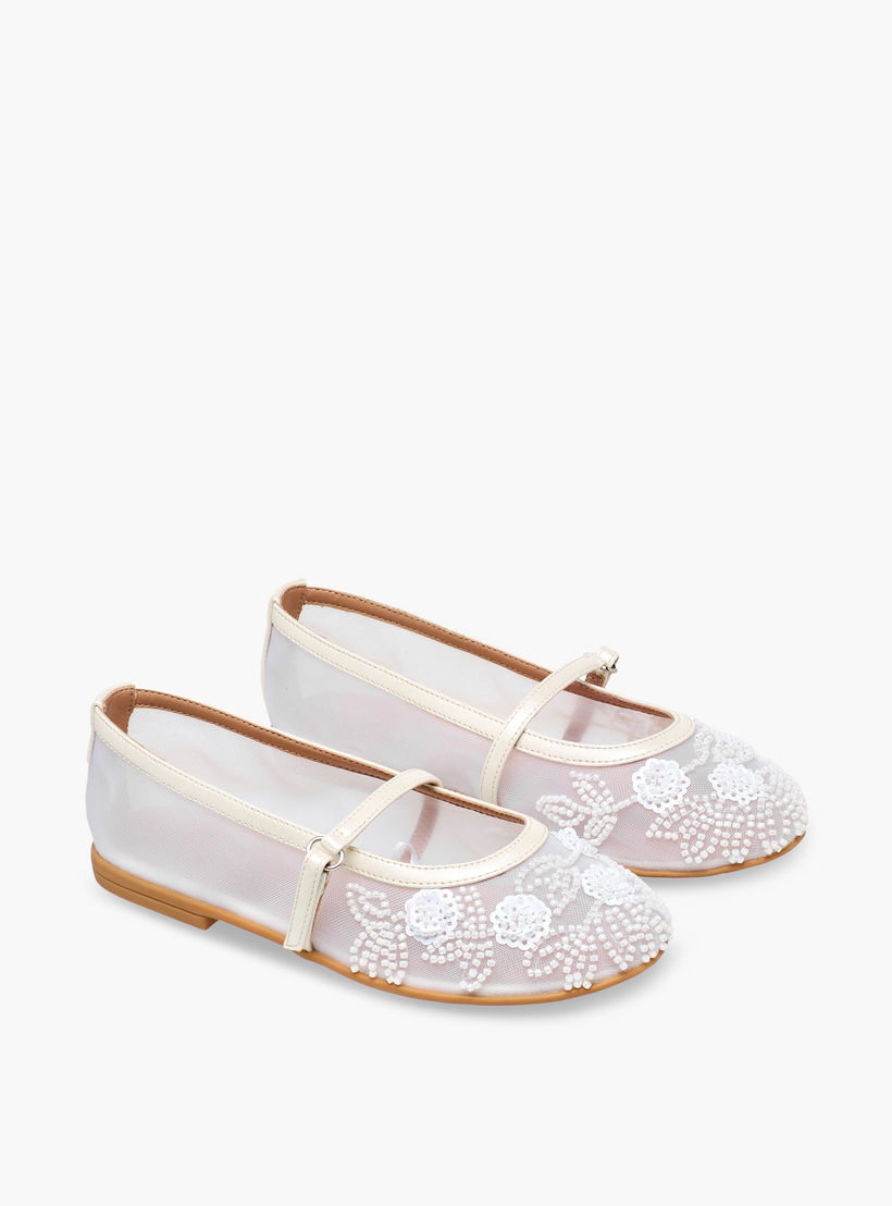 حذاء ماري جين بزينة خرز للفتيات من سيليست-girls-shoes-maryjanes-image-1