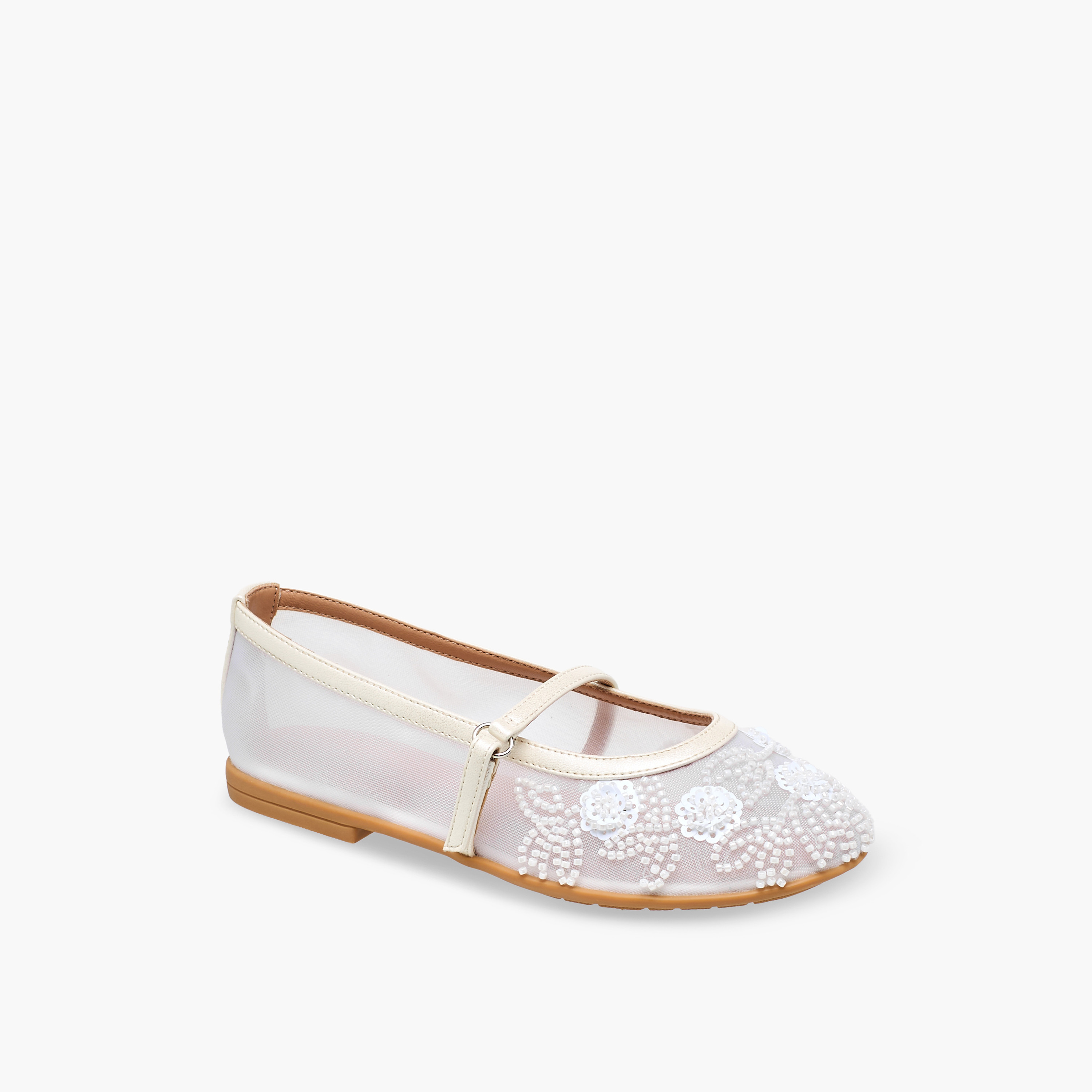 حذاء ماري جين بزينة خرز للفتيات من سيليست-girls-shoes-maryjanes-image-2