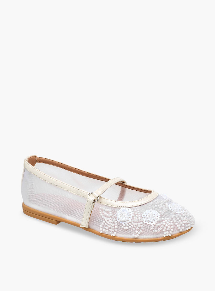 حذاء ماري جين بزينة خرز للفتيات من سيليست-girls-shoes-maryjanes-image-2