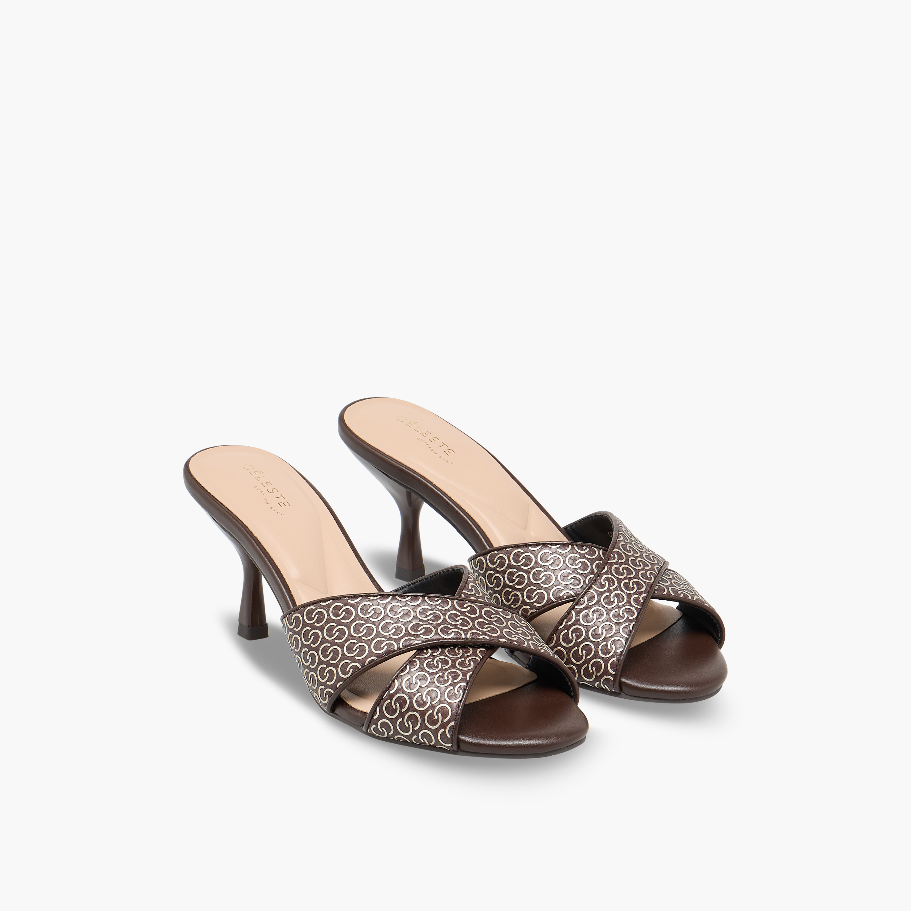 Celeste Women Monogram Print Stiletto Heel Sandals-women-shoes-sandals-heeled-image-1