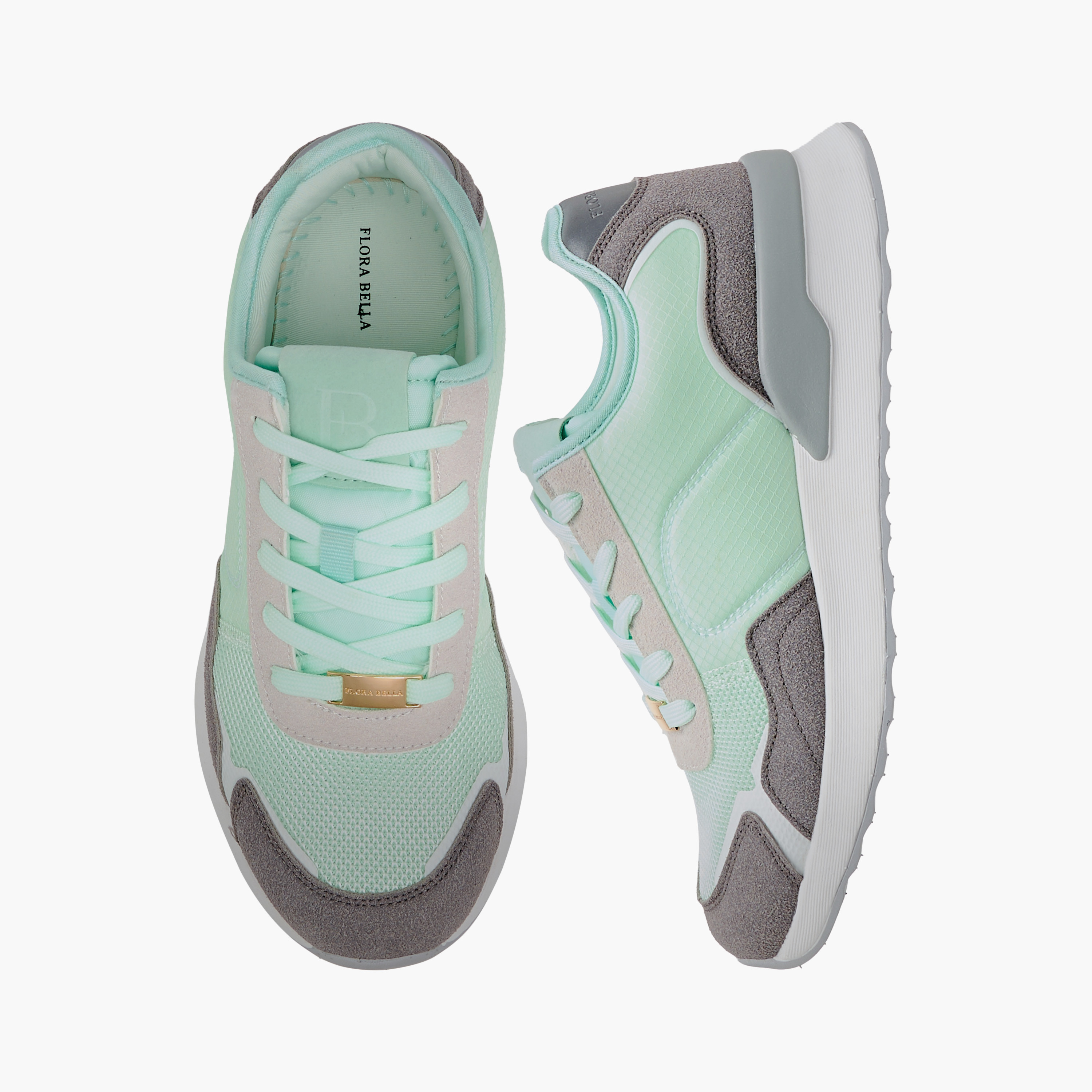 حذاء سنيكرز بقوالب ملونة ورباط إغلاق من فلورا بيلا-women-shoes-sneakers-image-1