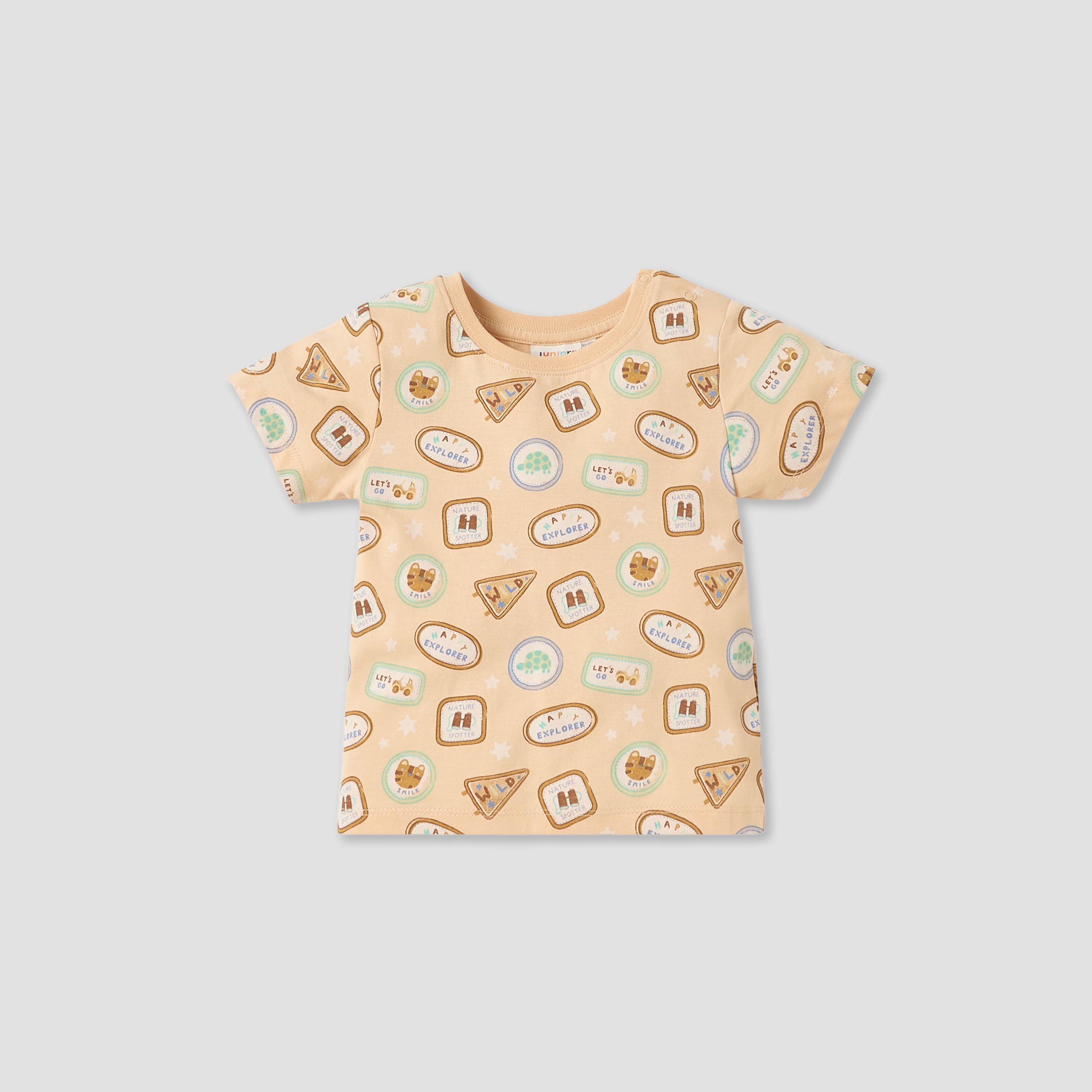 Juniors Graphic Print T-shirt Short Sleeves and Button Closure - Set of 3-baby-boys-clothing-multipacks-image-2