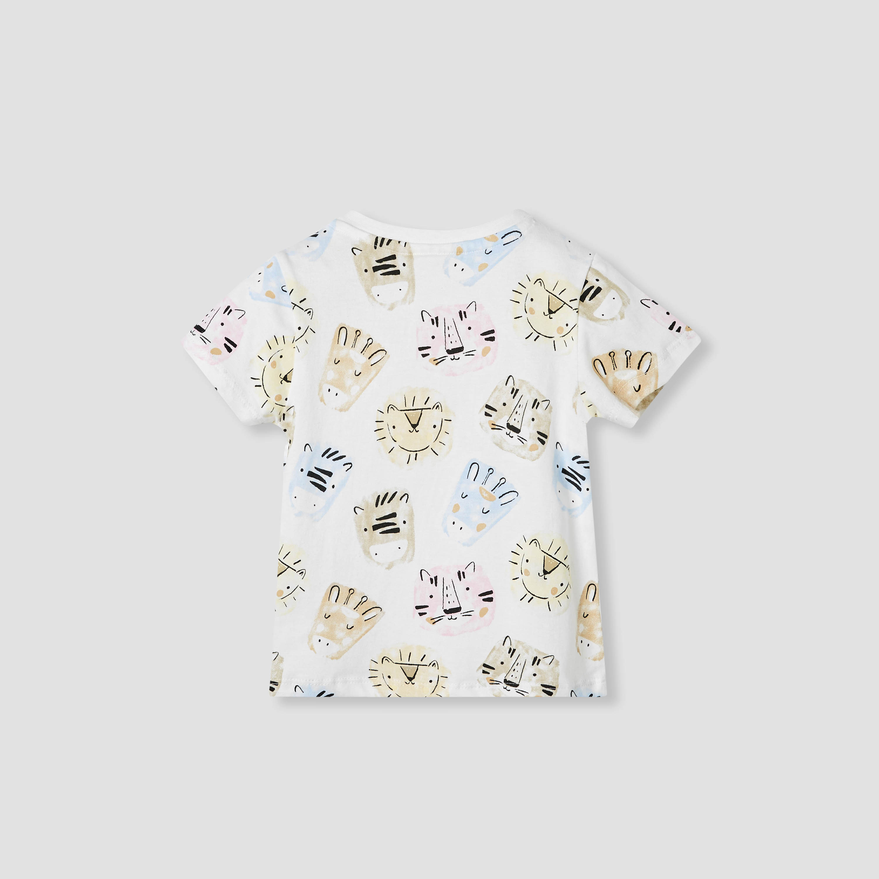 Juniors Tiger Print T-shirt with Short Sleeves-baby-boys-clothing-tshirtsandpolos-image-2