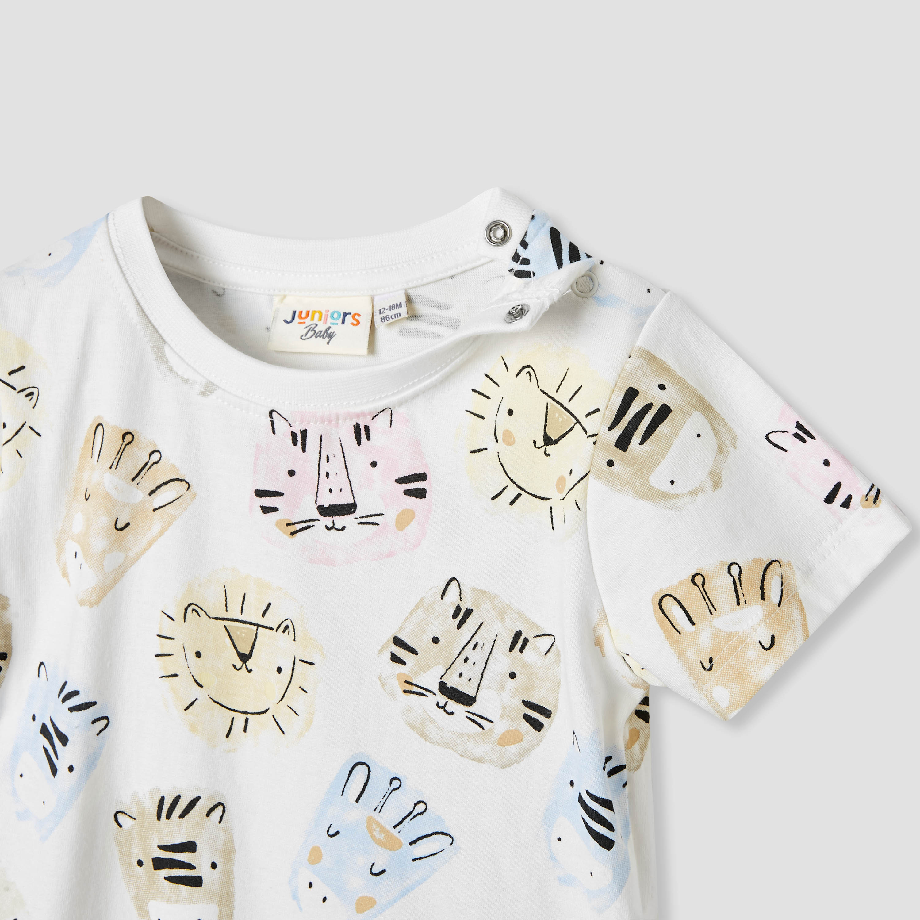 Juniors Tiger Print T-shirt with Short Sleeves-baby-boys-clothing-tshirtsandpolos-image-3