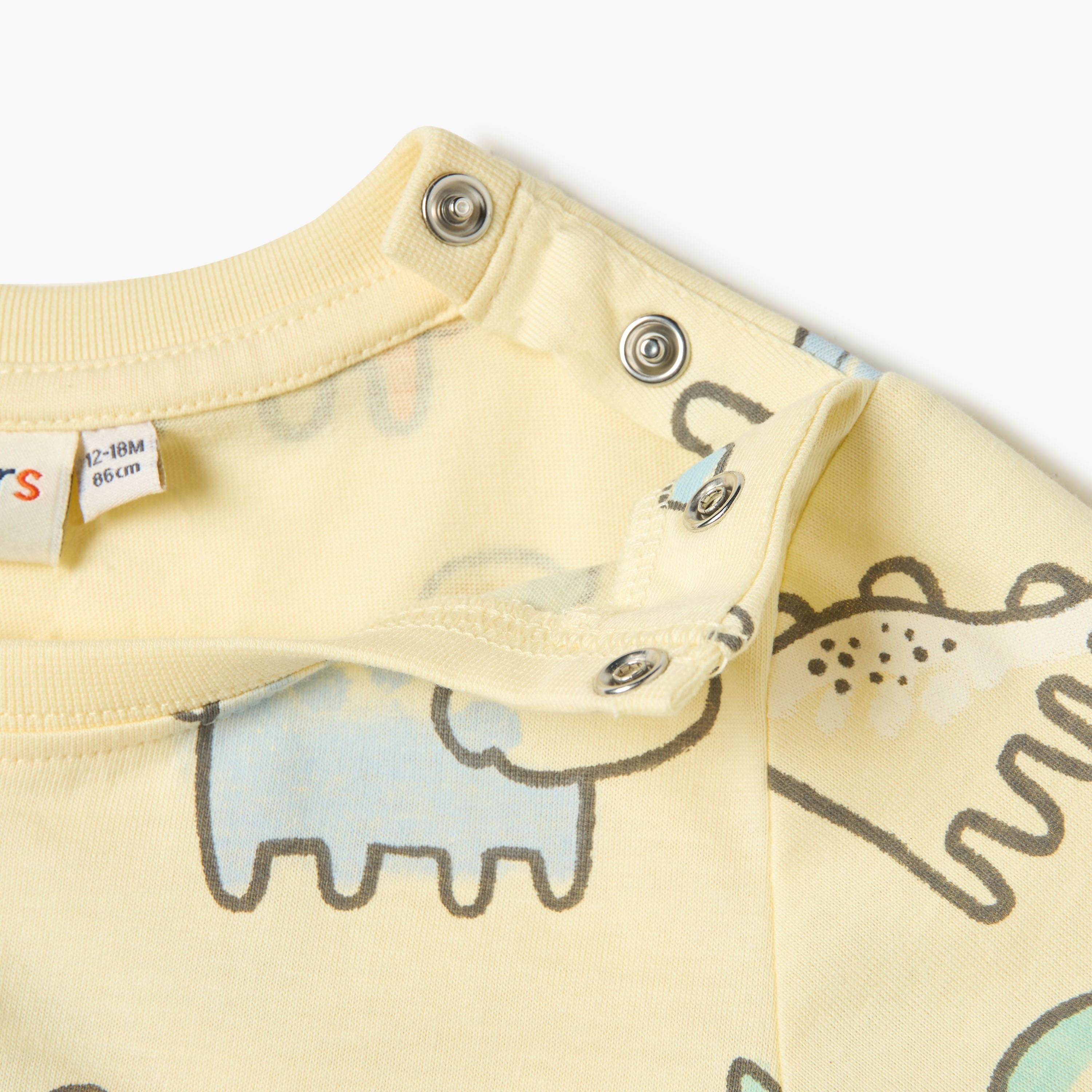 Juniors Dino Print T-shirt Short Sleeves and Button Closure-baby-boys-clothing-tshirtsandpolos-image-3