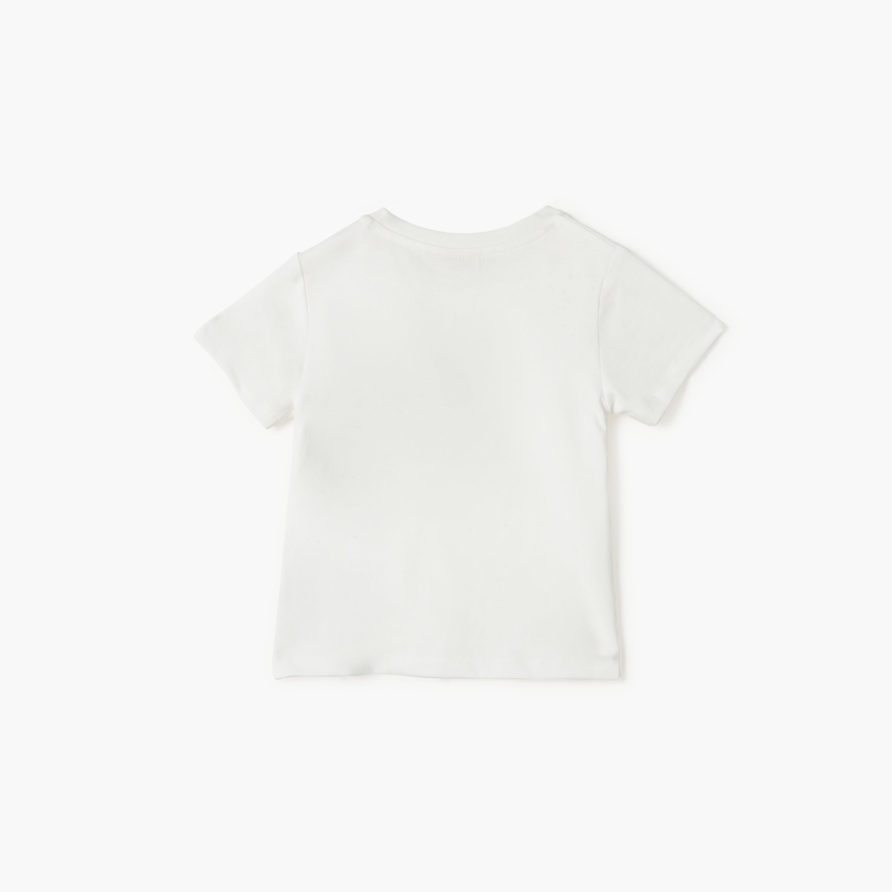 Juniors Lion Print T-shirt with Short Sleeves and Button Closure-baby-boys-clothing-tshirtsandpolos-image-2