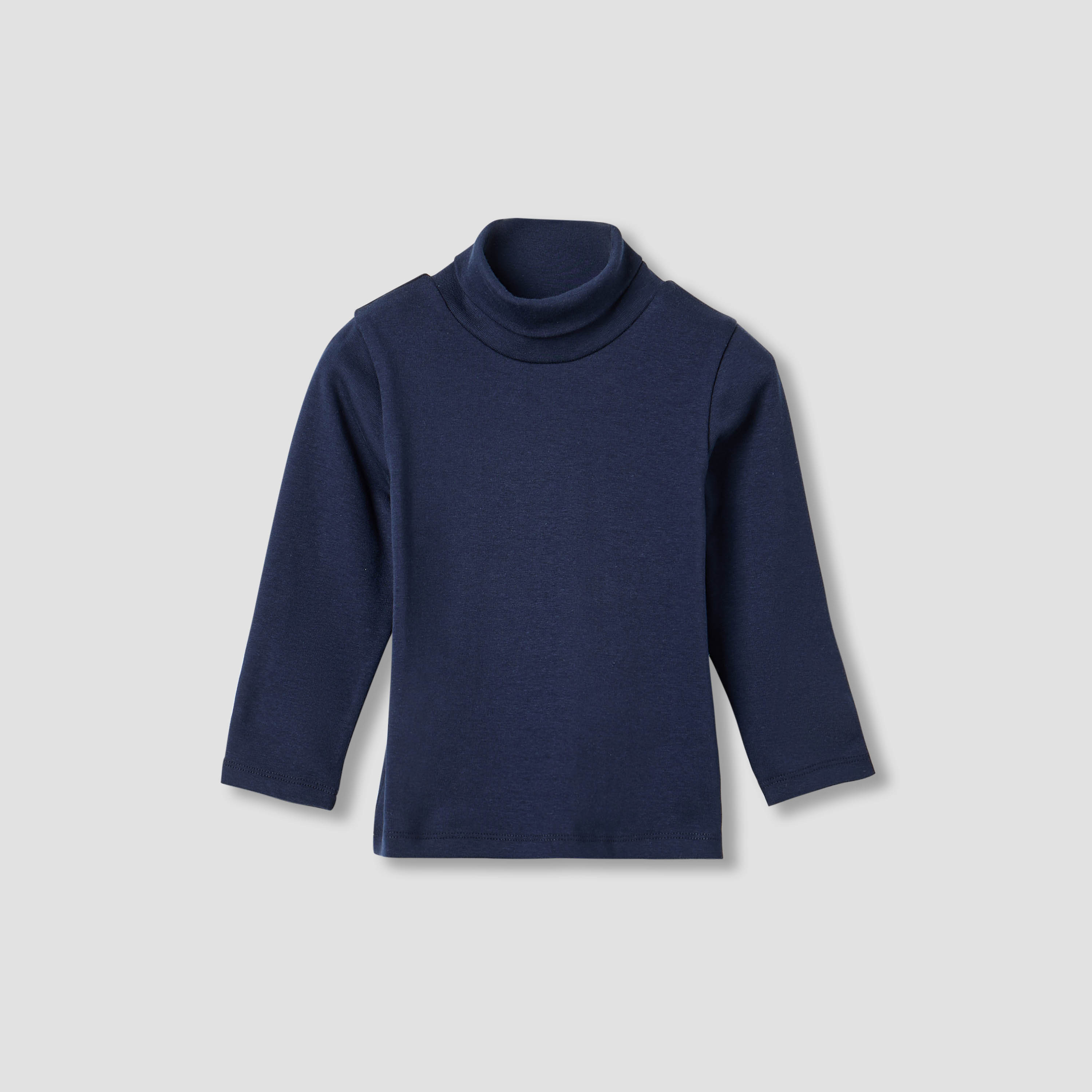 Juniors Solid Turtle Neck T-shirt with Long Sleeves - Set of 2-baby-boys-clothing-tshirtsandpolos-image-3