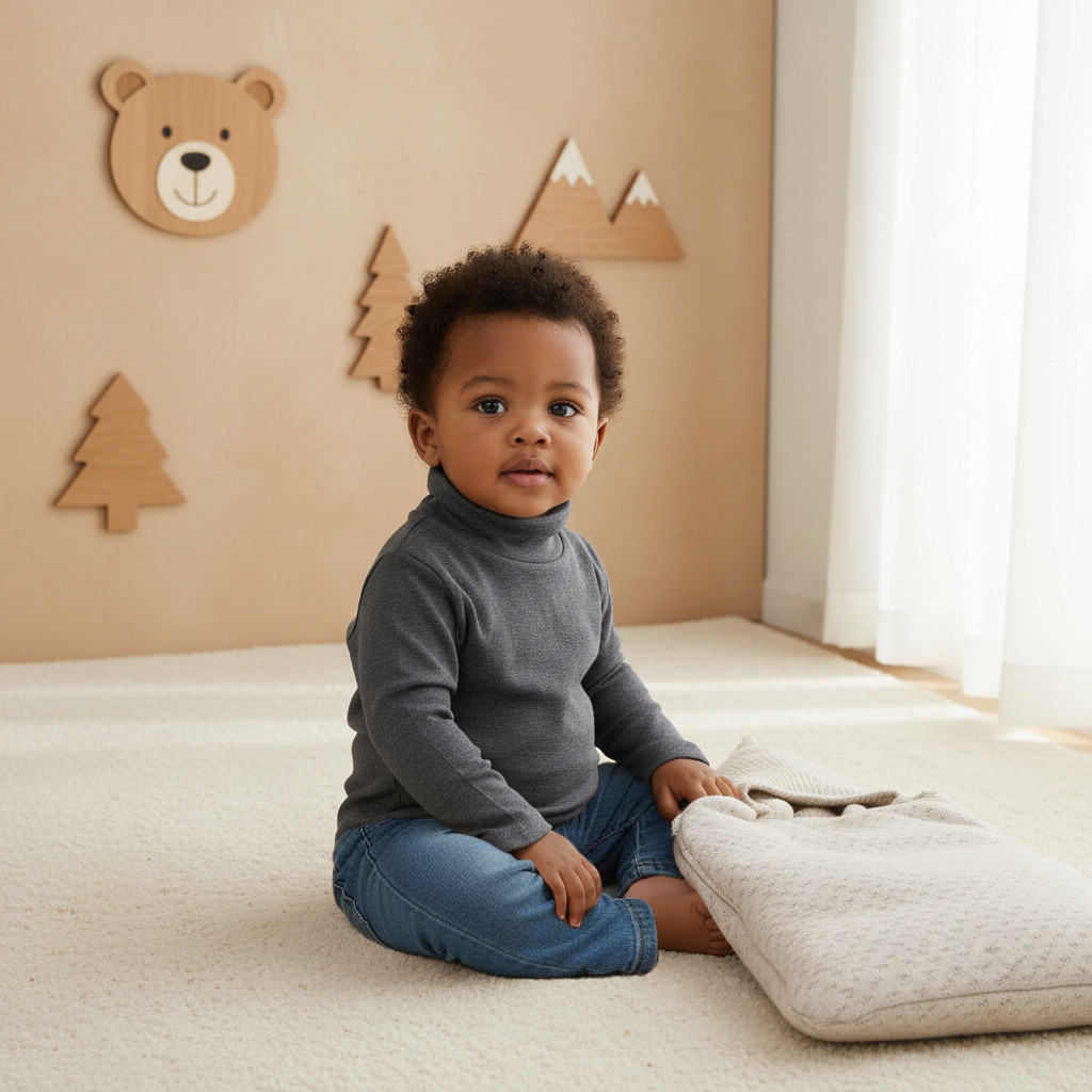تيشيرتات سادة بياقة عالية وأكمام طويلة من جونيورز - طقم من قطعتين-baby-boys-clothing-tshirtsandpolos-image-6