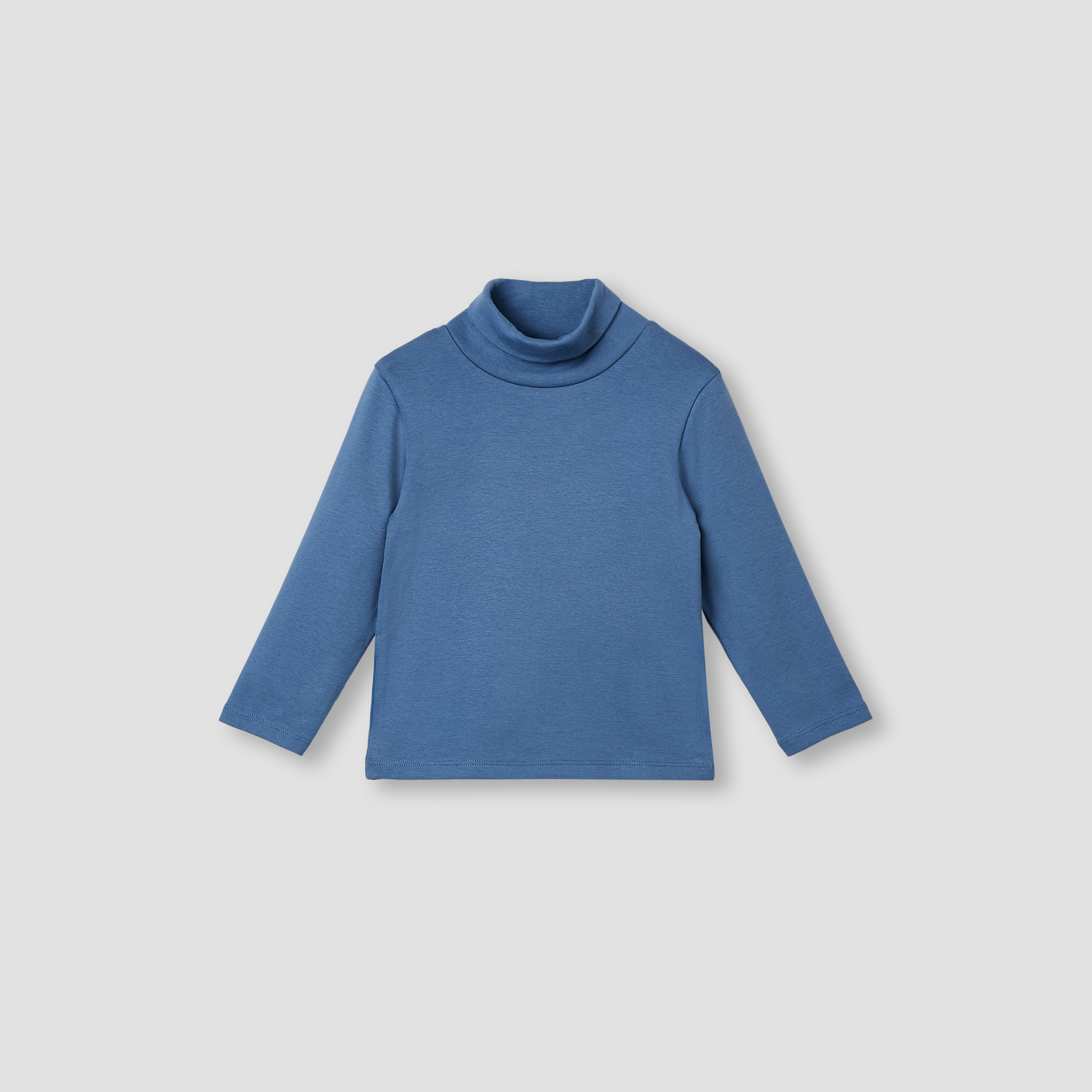 Juniors Solid Turtle Neck T-shirt with Long Sleeves - Set of 2-baby-boys-clothing-tshirtsandpolos-image-3