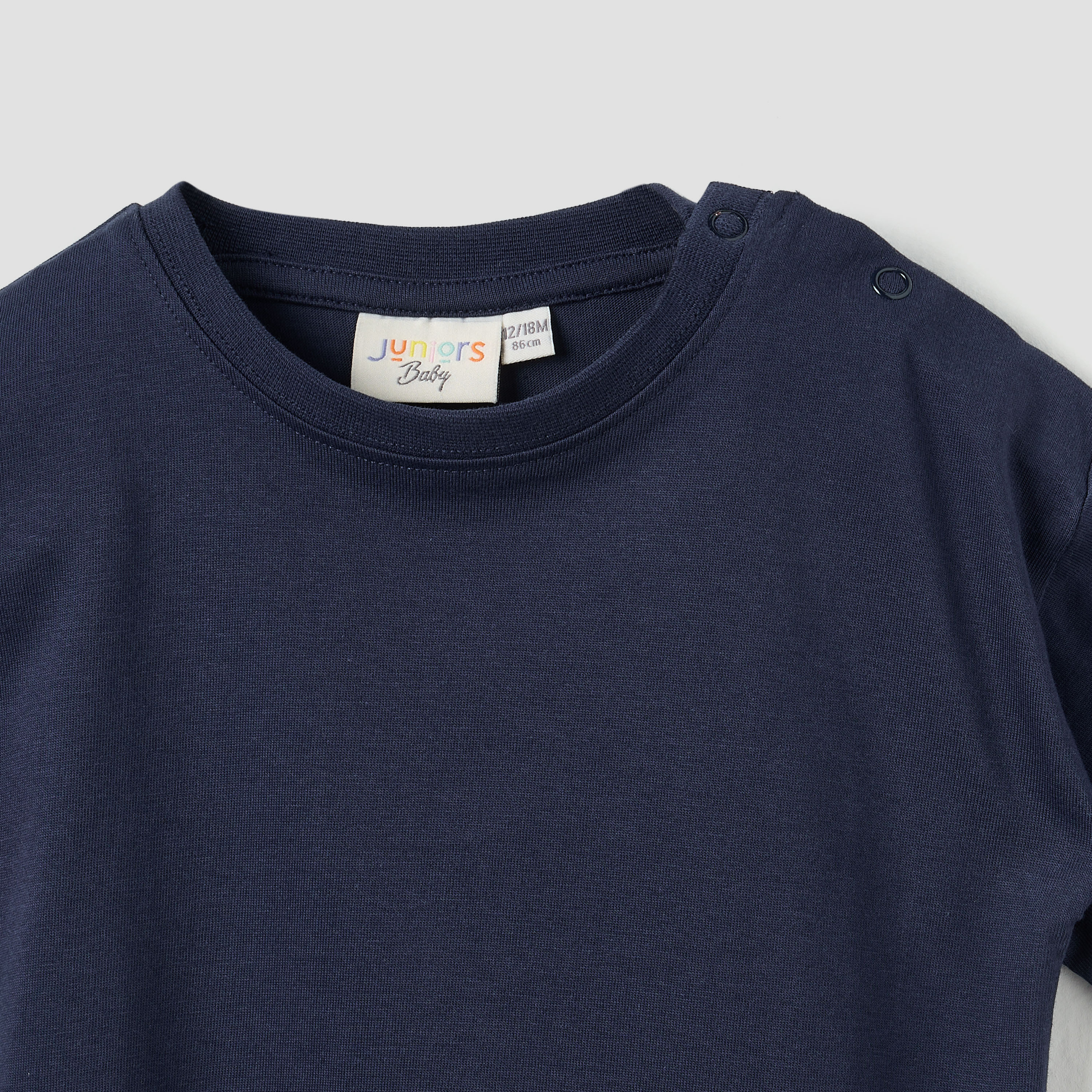 Juniors Solid T-shirt with Short Sleeves and Button Closure - Set of 2-baby-boys-clothing-tshirtsandpolos-image-4