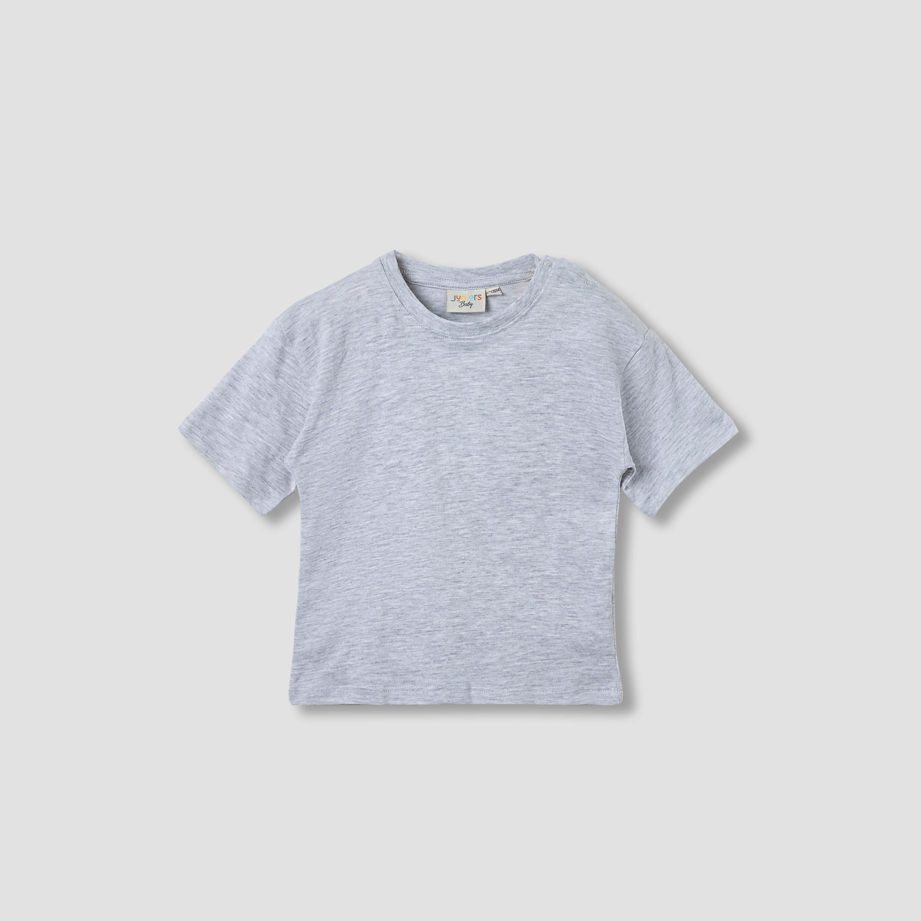 Juniors Solid T-shirt with Short Sleeves and Button Closure - Set of 2-baby-boys-clothing-tshirtsandpolos-image-3