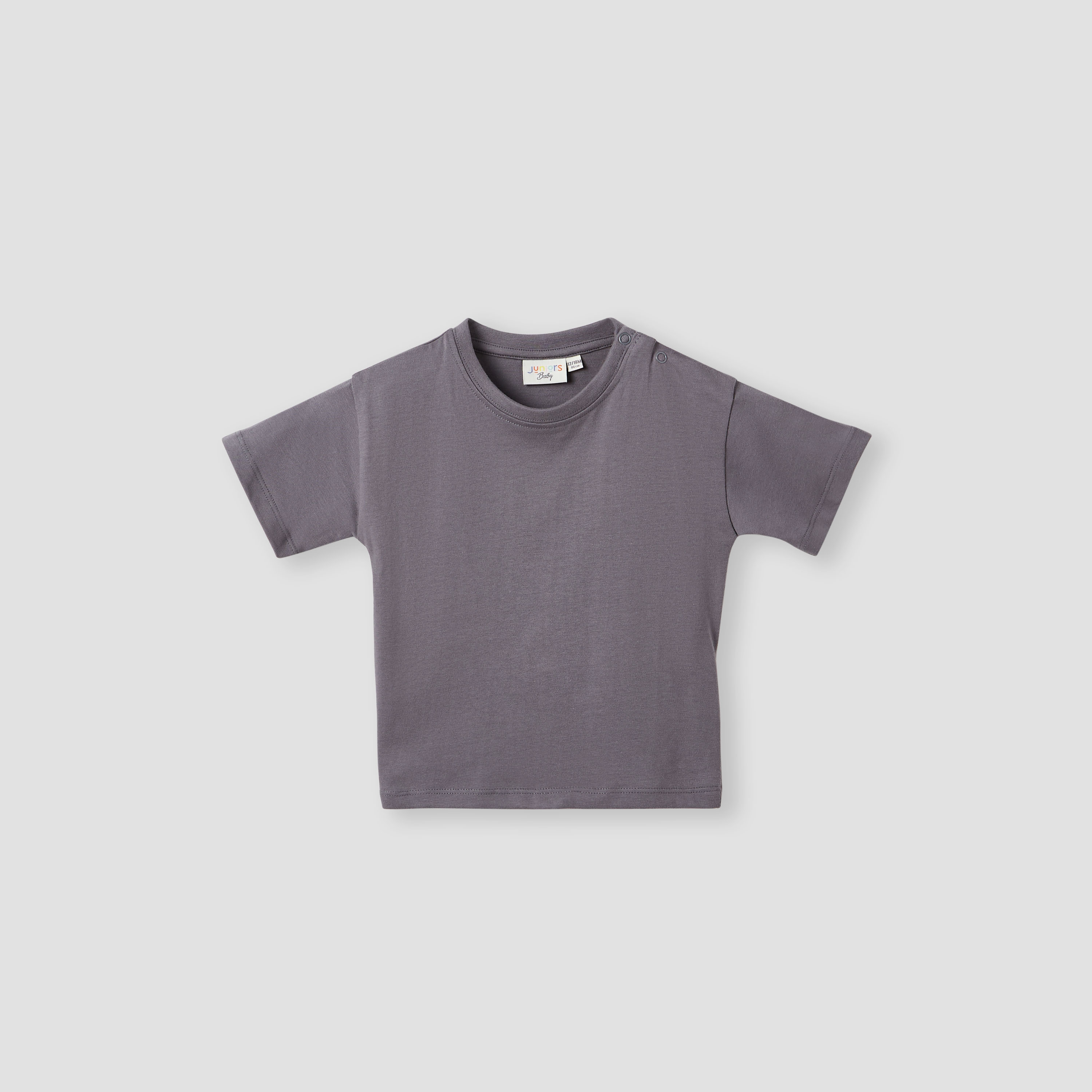 Juniors Solid T-shirt with Short Sleeves and Button Closure - Set of 2-baby-boys-clothing-tshirtsandpolos-image-2