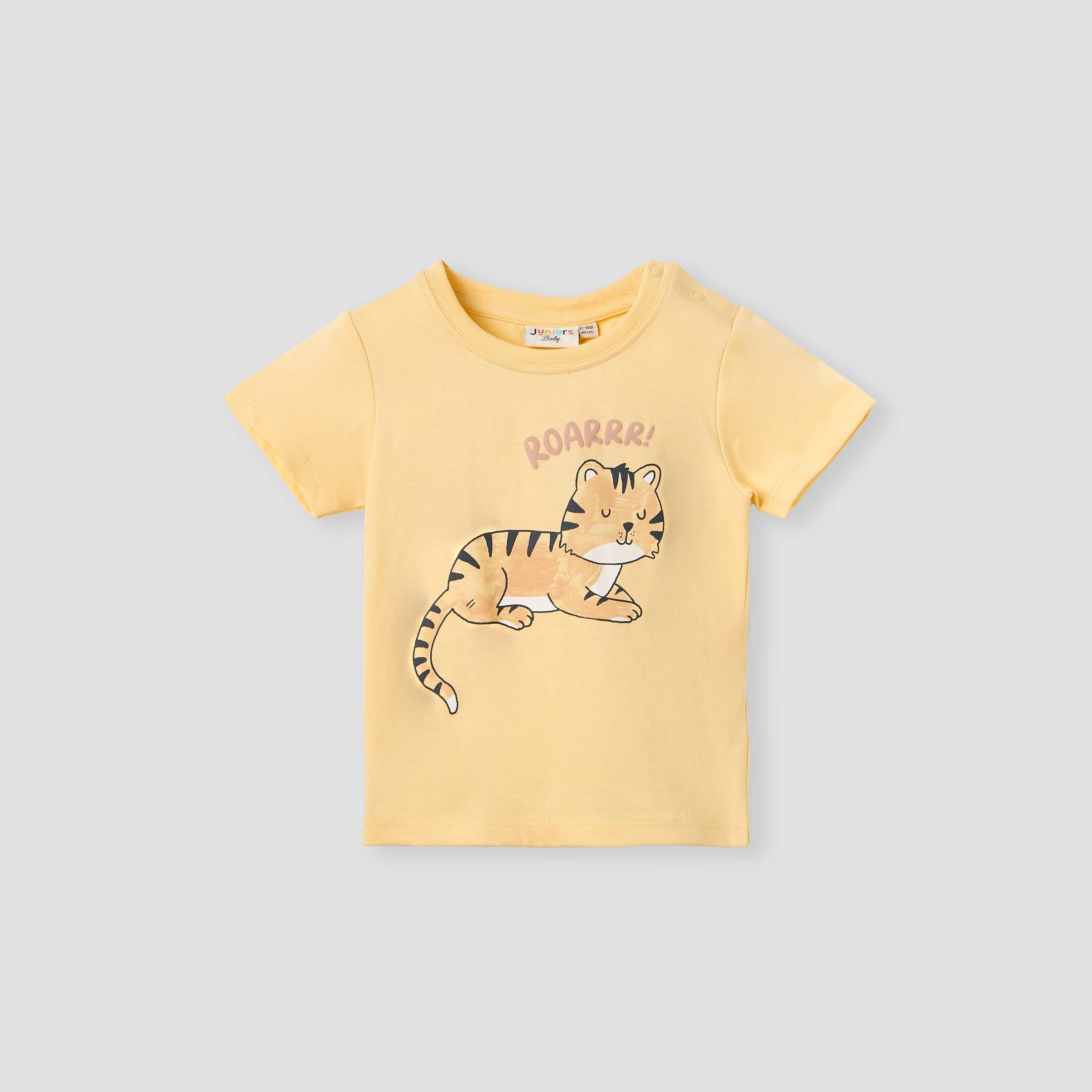 Juniors Tiger Print T-shirt with Short Sleeves-baby-boys-clothing-tshirtsandpolos-image-1
