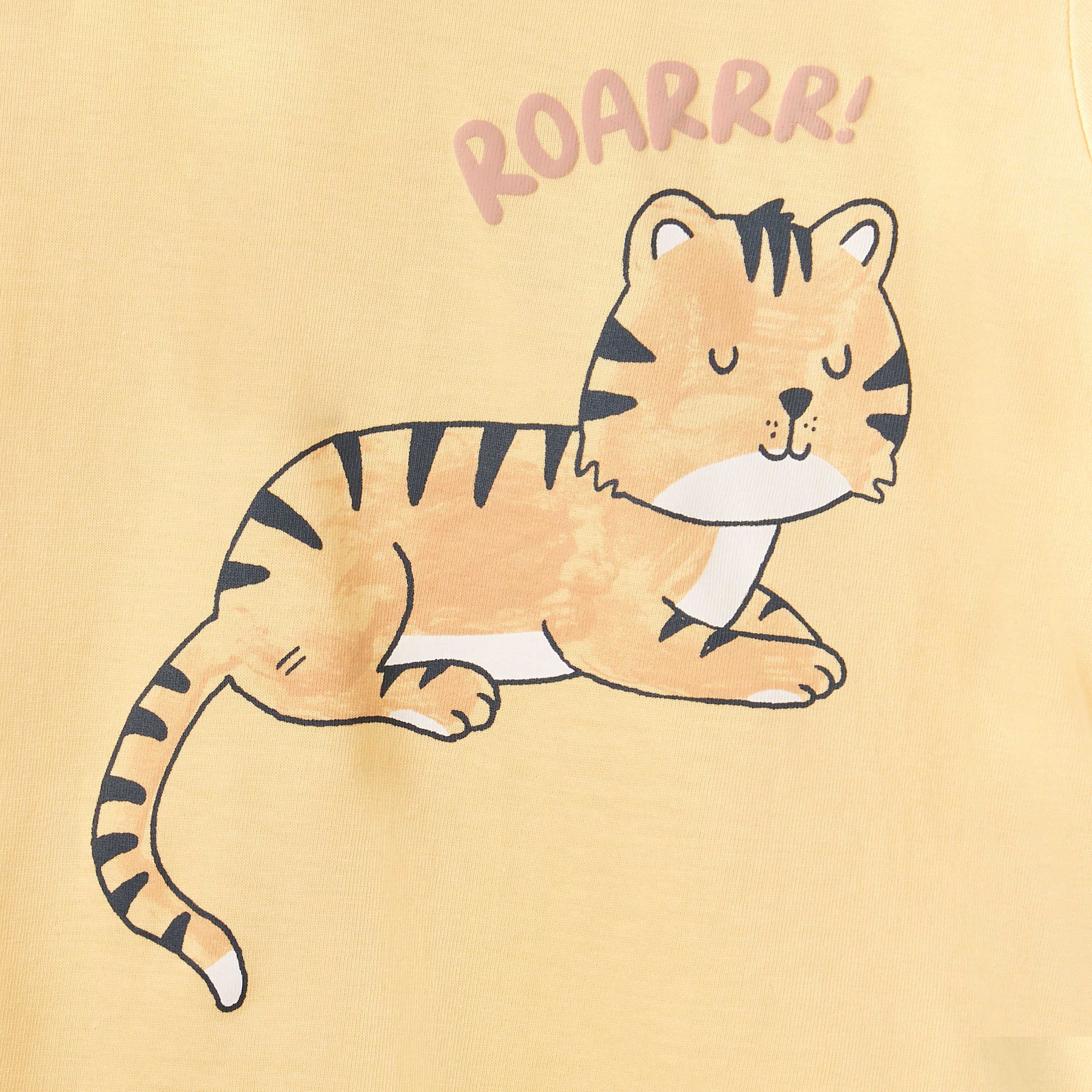Juniors Tiger Print T-shirt with Short Sleeves-baby-boys-clothing-tshirtsandpolos-image-3