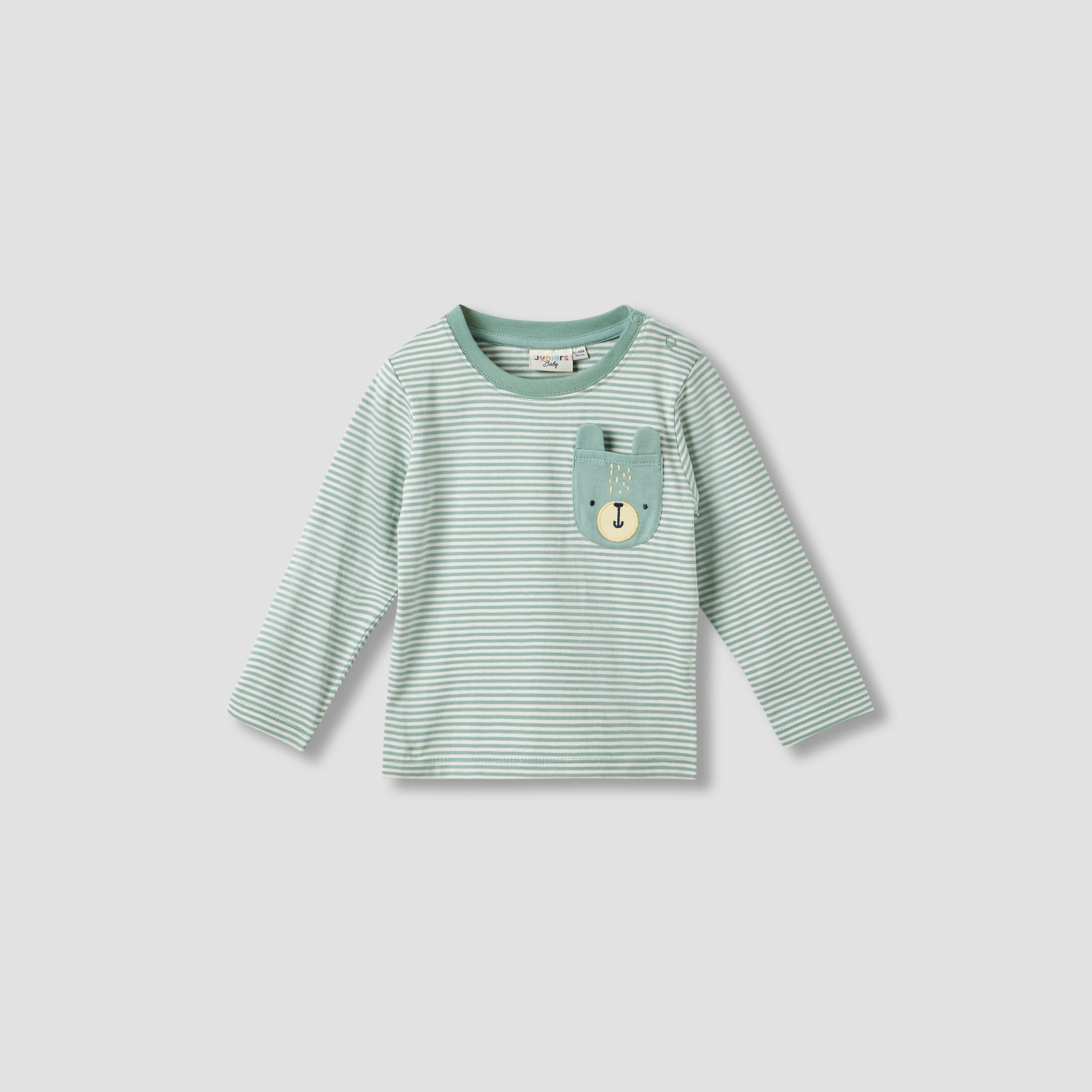 Juniors Teddy Bear Print T-shirt with Long Sleeves - Set of 3-baby-boys-clothing-tshirtsandpolos-image-4
