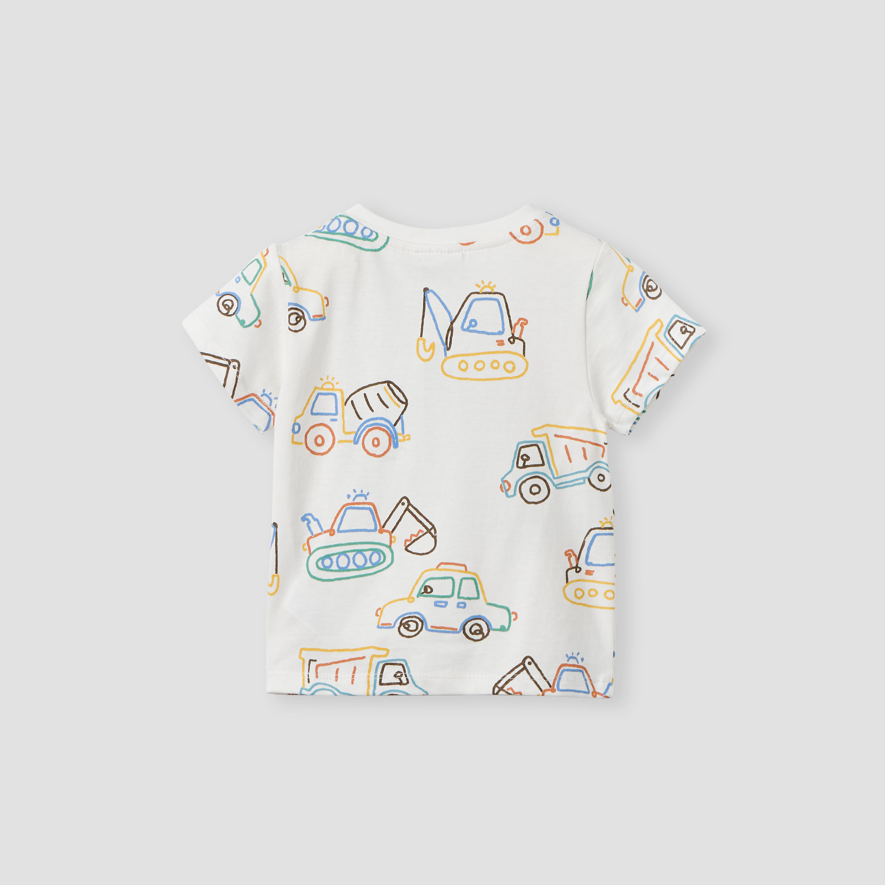 Juniors Vehicle Print T-shirt with Short Sleeves-baby-boys-clothing-tshirtsandpolos-image-2