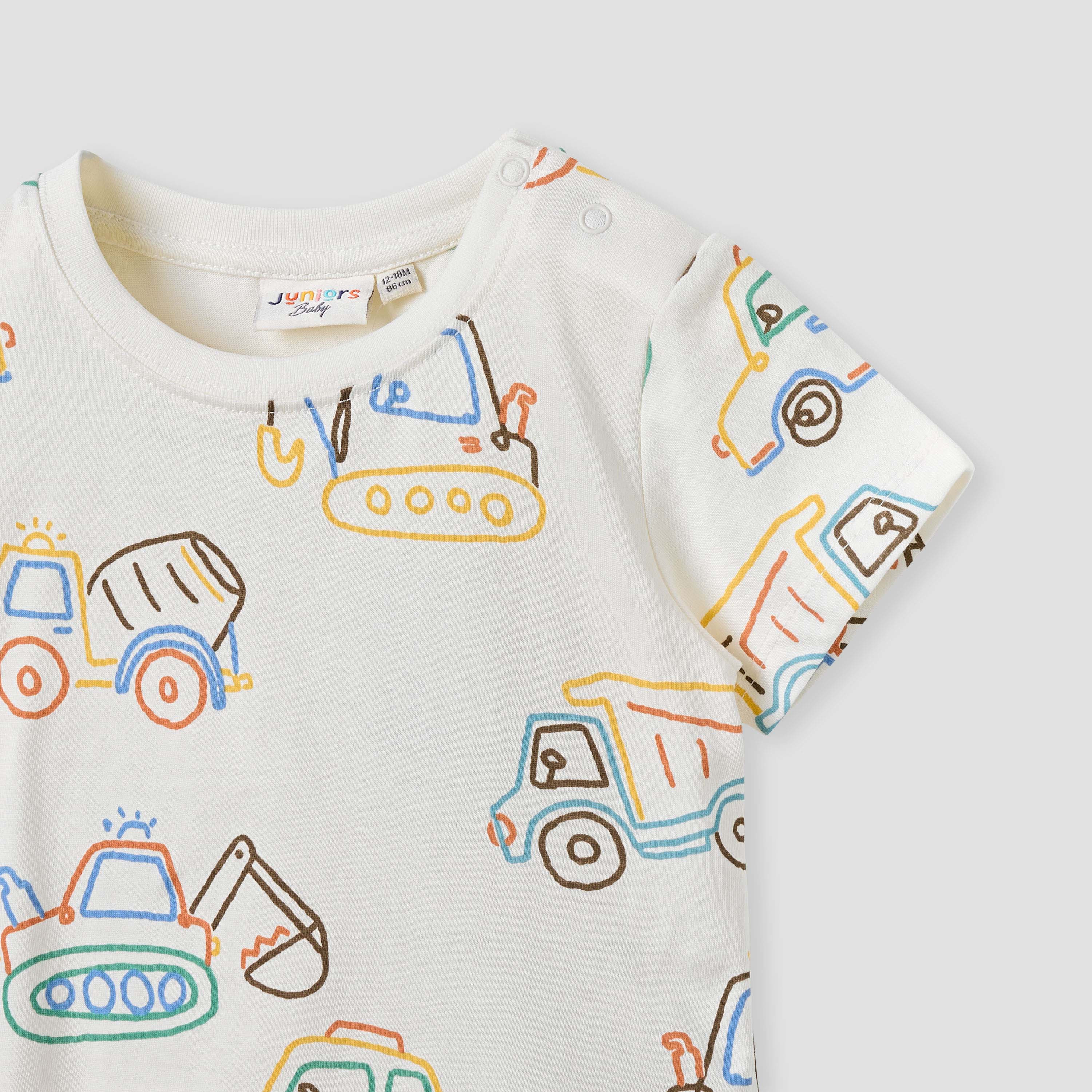 Juniors Vehicle Print T-shirt with Short Sleeves-baby-boys-clothing-tshirtsandpolos-image-3