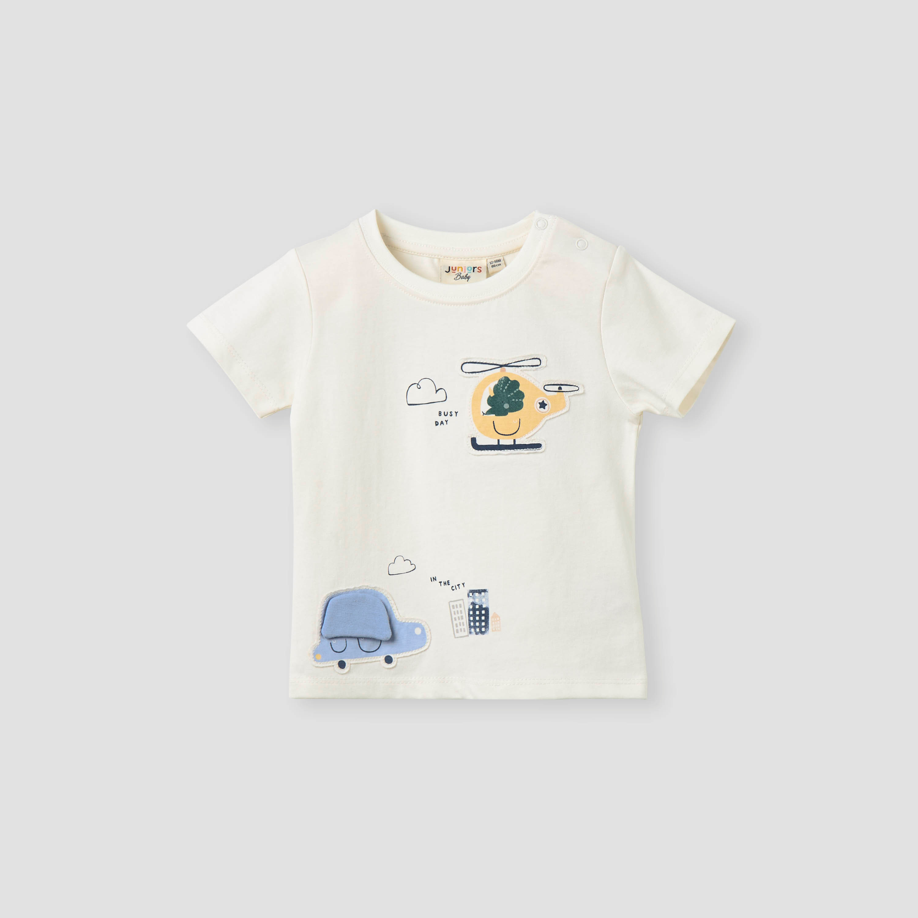 Juniors Printed T-shirt with Short Sleeves - Set of 3-baby-boys-clothing-multipacks-image-3